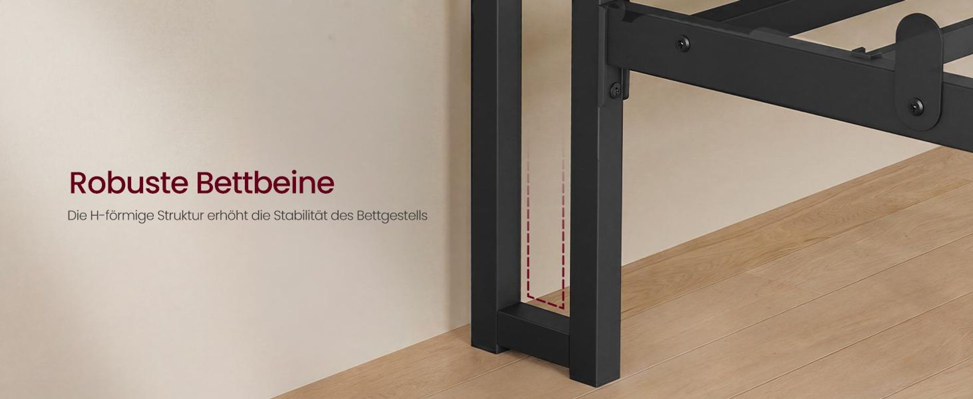 VASAGLE Bettgestell 160 x 200 cm, mit 2 Schubladen, LED-Beleuchtung, Schlafzimmer, Kopfteil, schwarz-braun