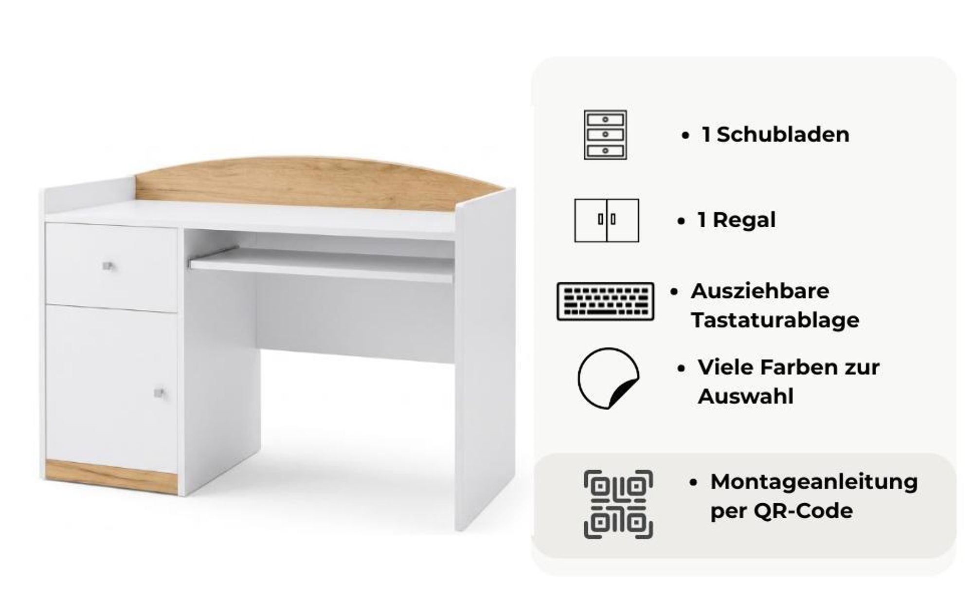 Robuster und gepflegter Schreibtisch