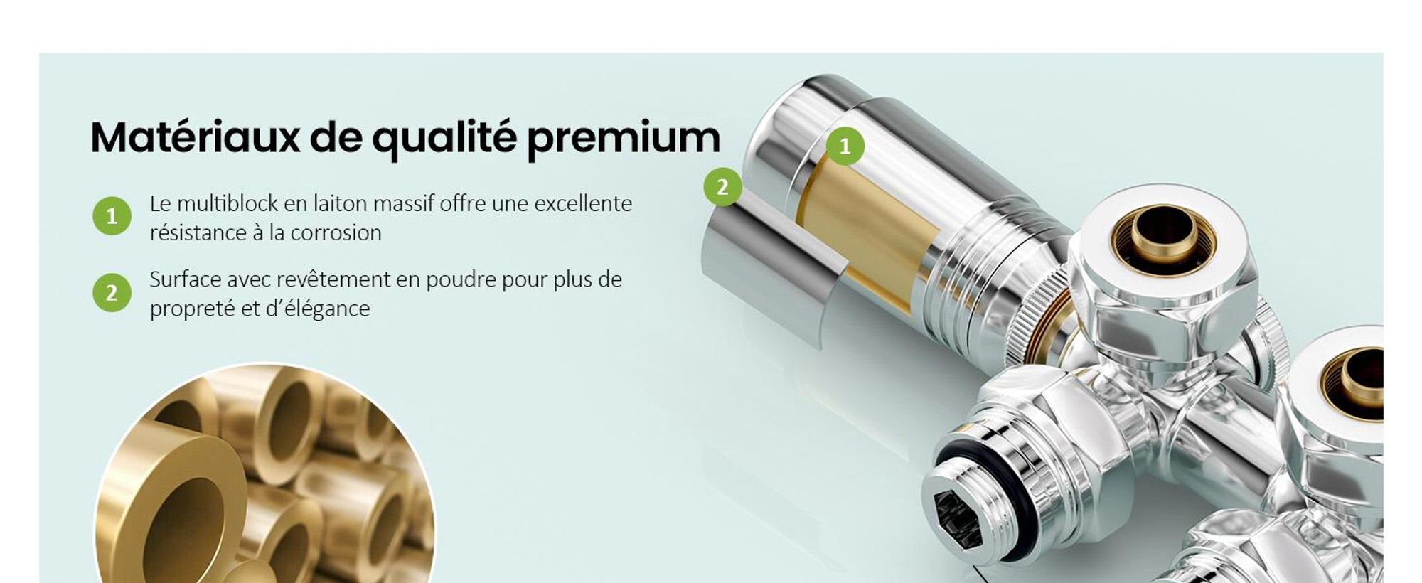S'AFIELINA Set multibloc pour robinet de radiateur, chromé(1 pc) thermostat bloc robinet vanne accessoires de chauffage forme équerre et traversante