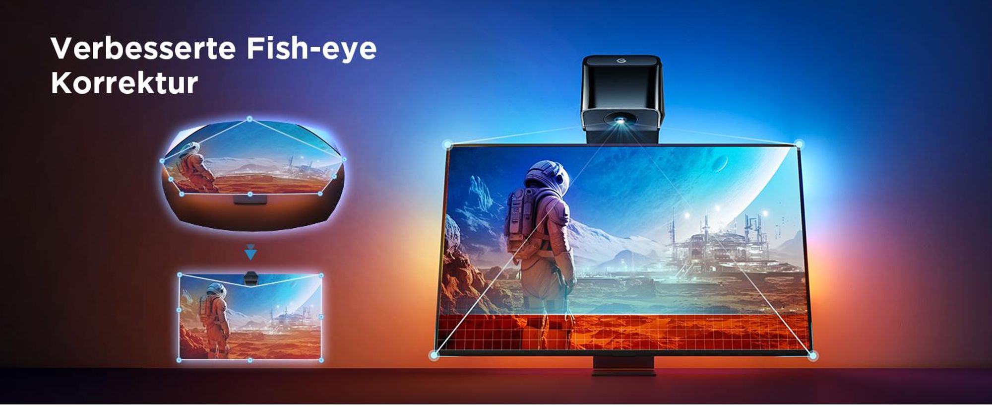 Govee TV Hintergrundbeleuchtung 3 Lite LED, Sync für 75-85 Zoll TVs, Sprach- & APP-Steuerung