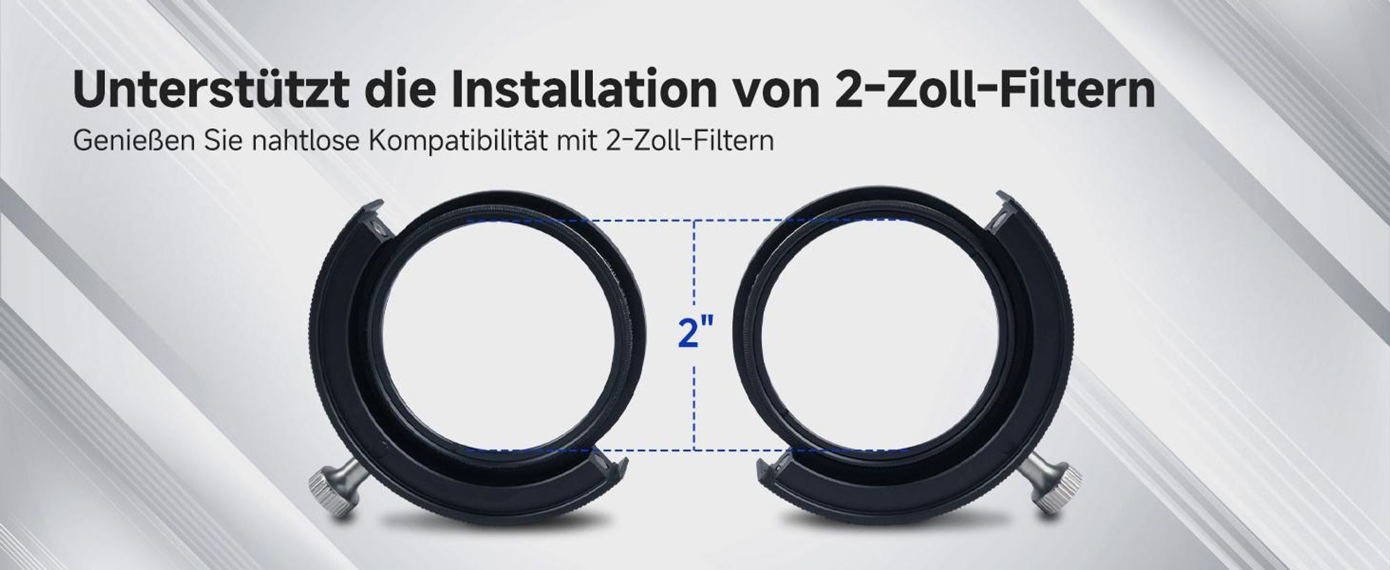Svbony SV226 Teleskop-Filterfach M54-M48, mit zwei 2-Zoll-Filterhaltern, lichtundurchlässiges CNC-Astronomie-Zubehör, für Deep-Sky-Fotografie