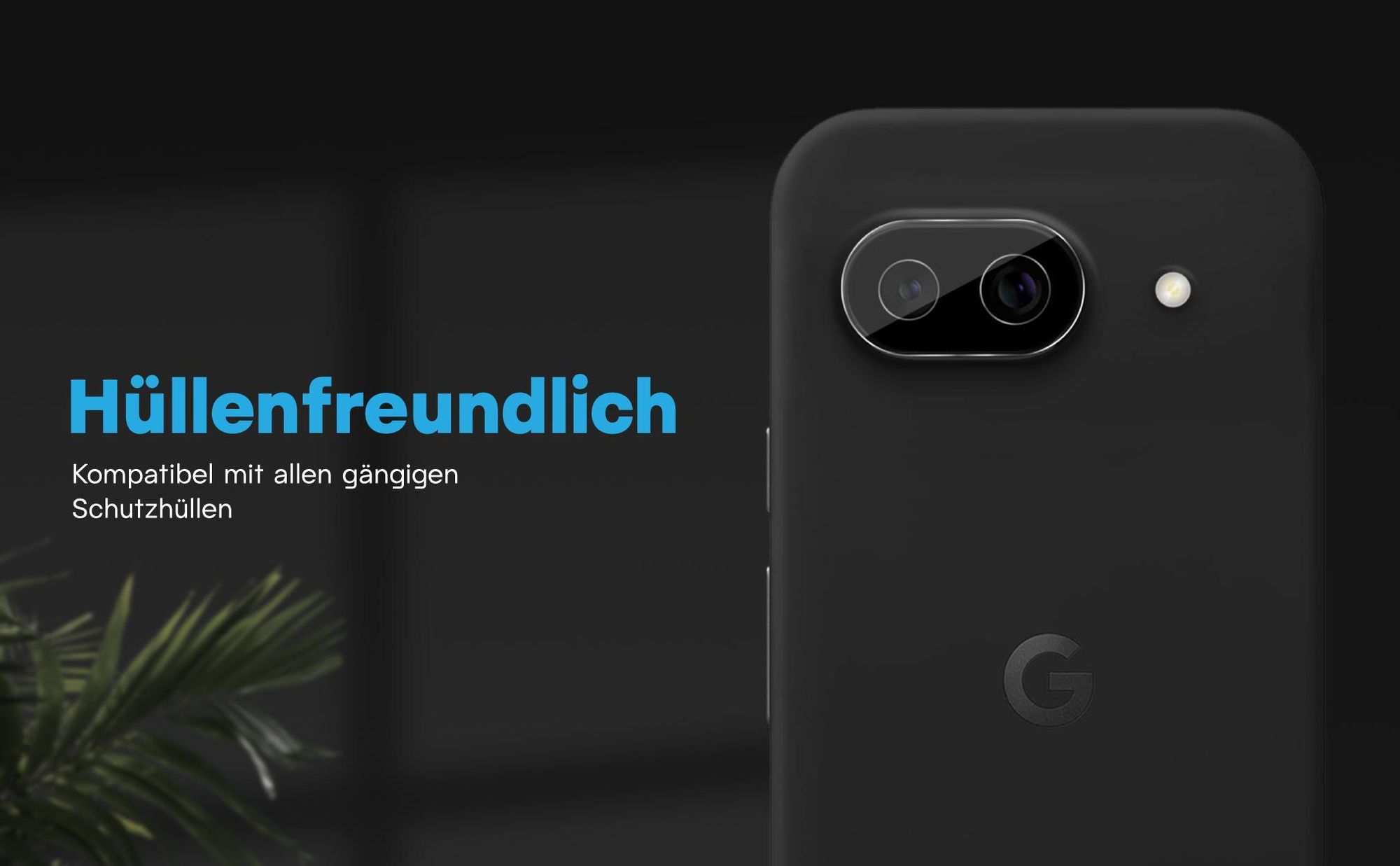 Kamera Schutzglas für Google Pixel 9a kompatibel mit allen gängigen Hüllen