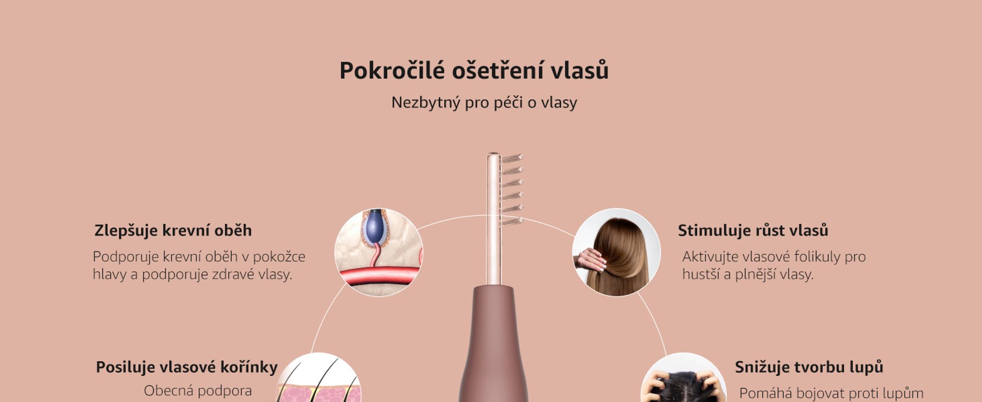 Darsonval, vysoká frekvence, léčba vlasů, proti vypadávání vlasů, kosmetický přístroj na obličej, péče o pleť GESS Dars