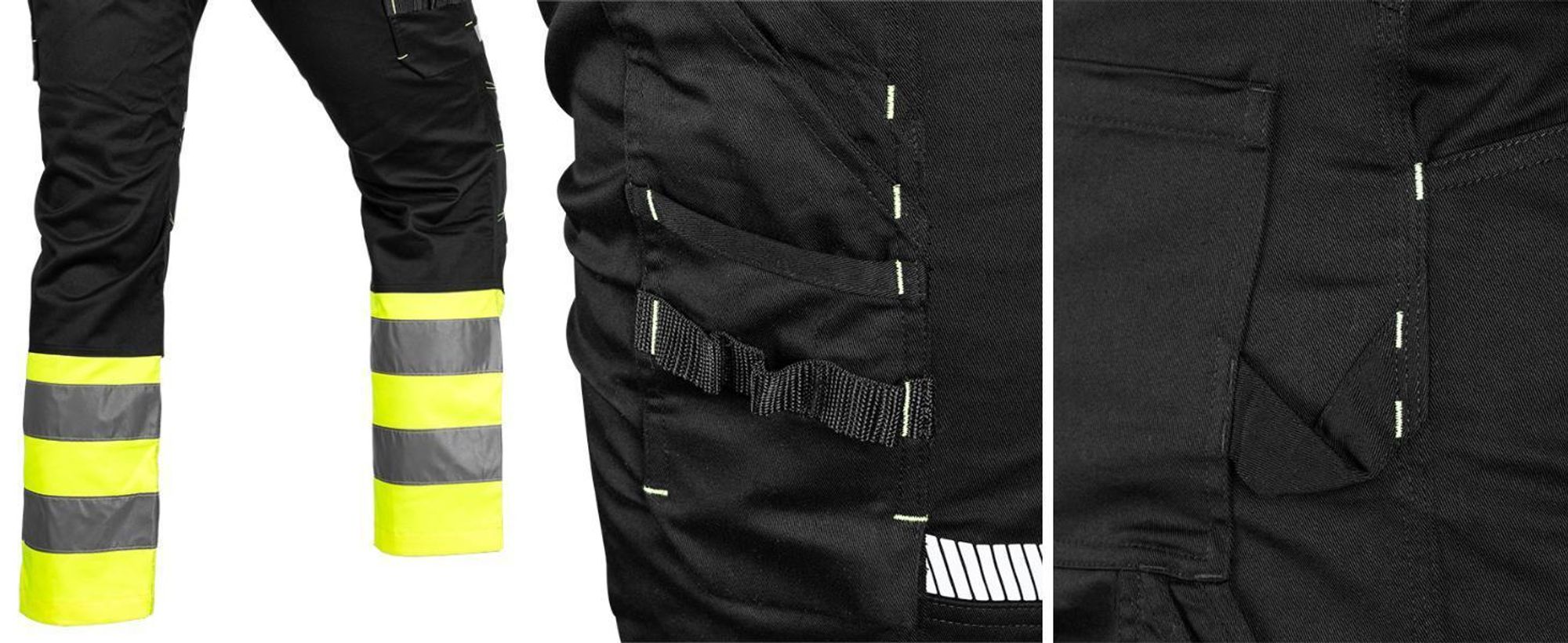 Polyesterhosen, Elasthanhosen, Hosen mit Kniepolstertaschen, Hosen mit profilierten Knien
