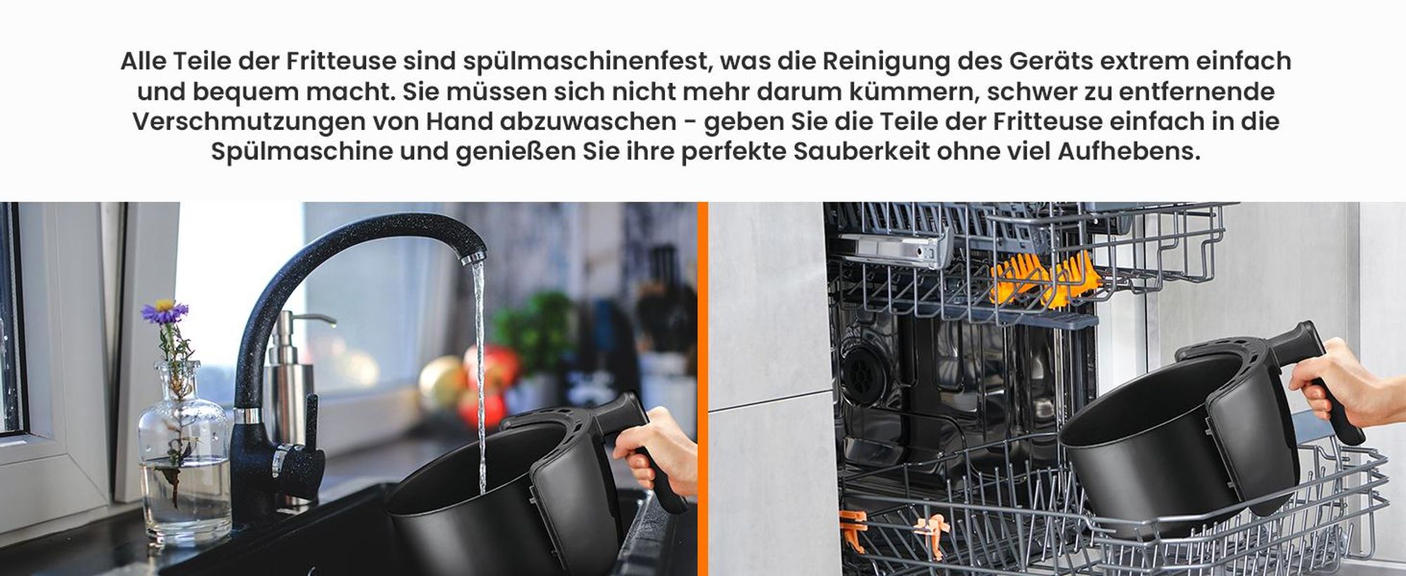 Extralink Heißluftfritteuse 2 L, 1000W, Timer, kompakt, schwarz