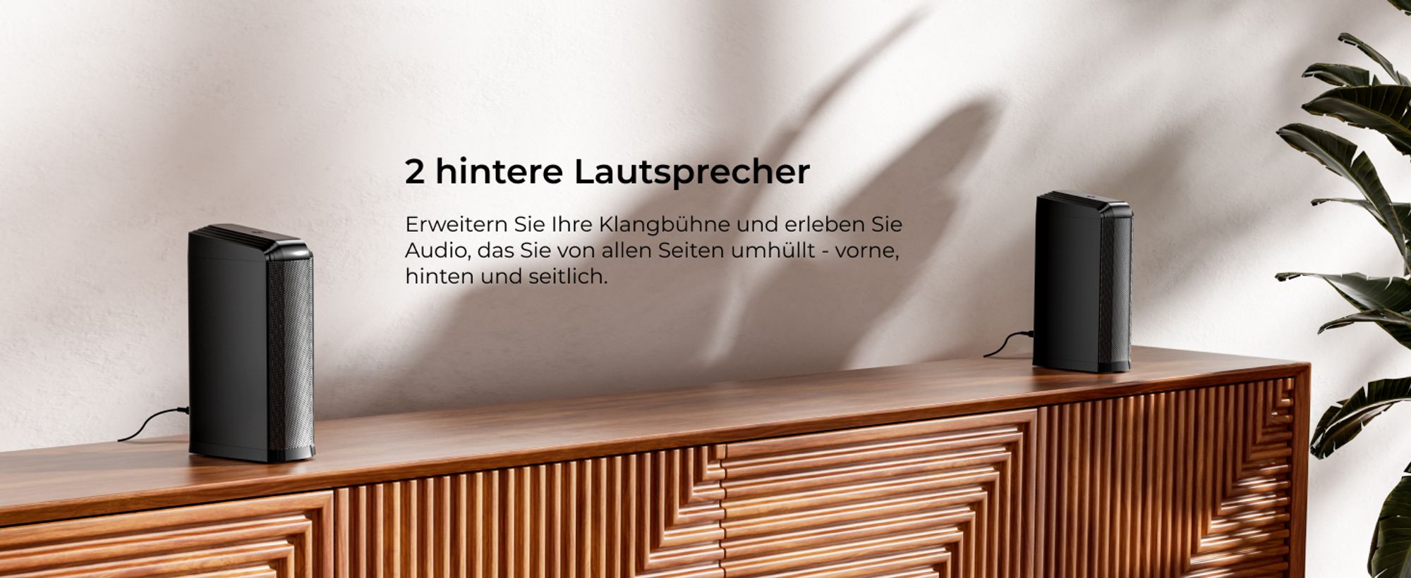 ULTIMEA 7.1ch abnehmbare Soundbar mit RGB Licht, Virtual Surround Sound System mit Subwoofer, 2 Surround Lautsprecher, 410W