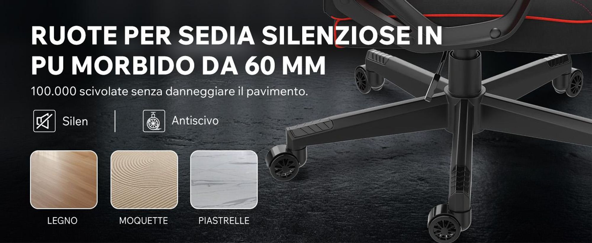 Sedia da gioco SENSE7 Knight in tessuto nero-rosso - Sedia da ufficio ergonomica Sedia da scrivania Sedia da computer Sedia da gaming Sedia da corsa 120 kg