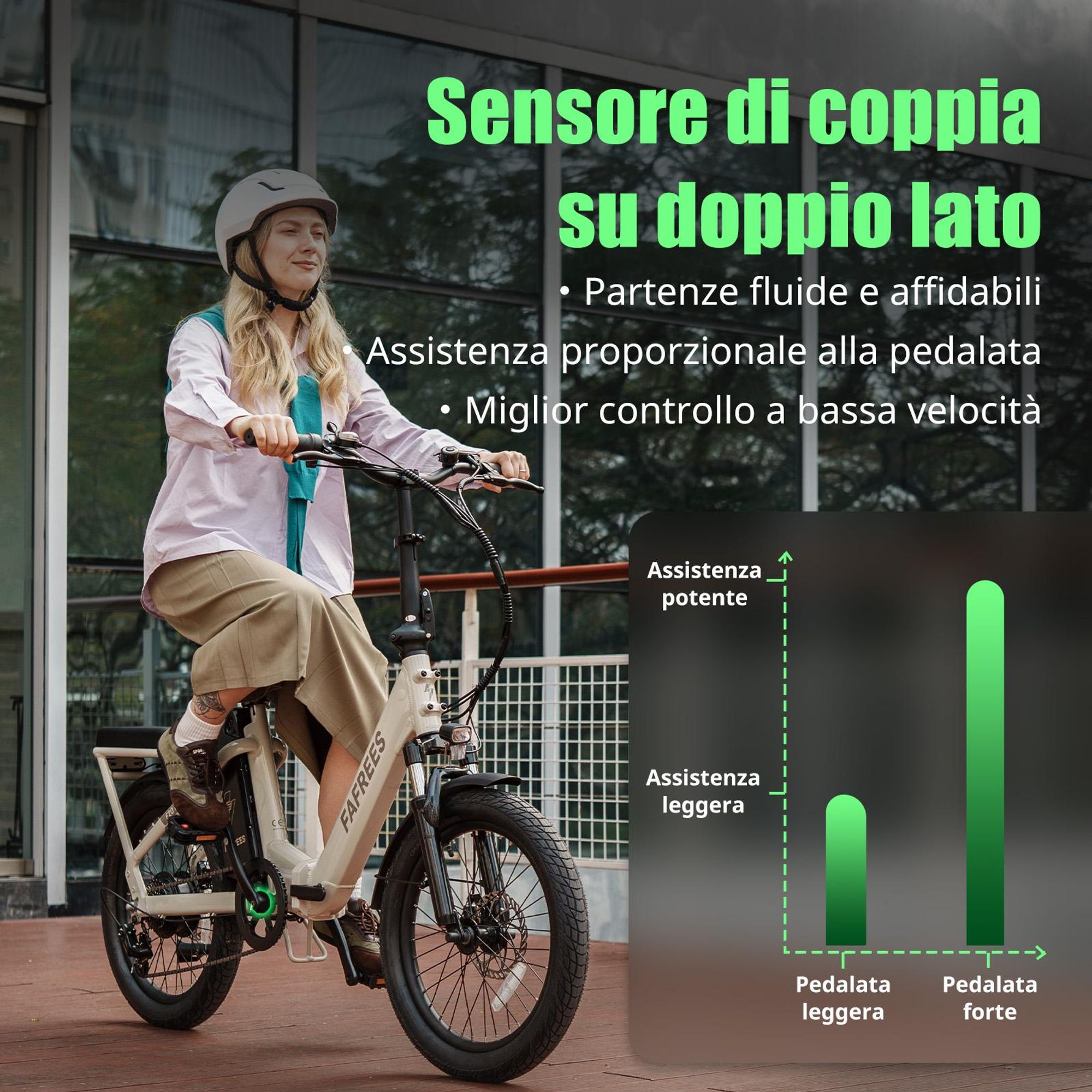 Bicicletta elettrica FAFREES F20 Flex - Motore da 250 W, batteria da 36 V 20 Ah, autonomia 75-100 km, freni a disco meccanici - Grigio canna di fucile