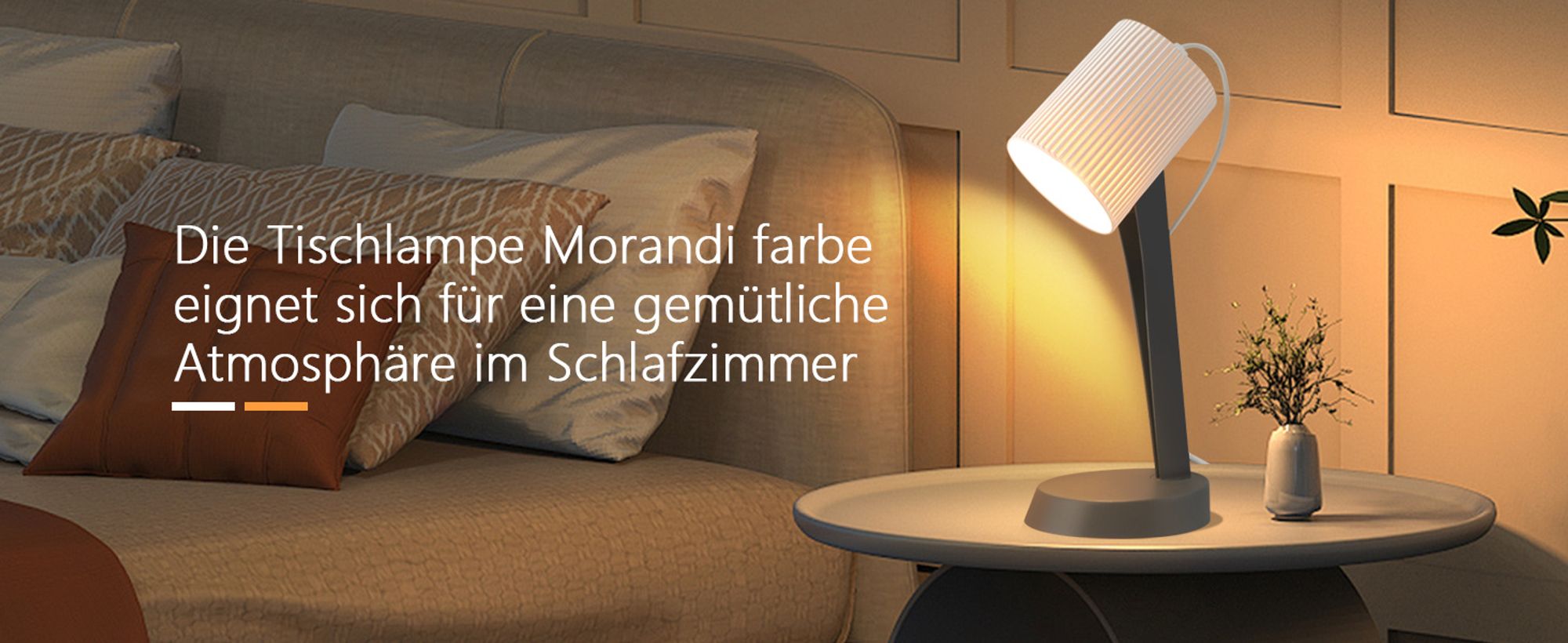 ZMH Nachttischlampe 2er Set Tischleuchte Wohnzimmer Tischlampe mit Kabel Dunkelgrau E14 Tischlampen Moderne Landhausstil für Esstisch Schlafzimmer