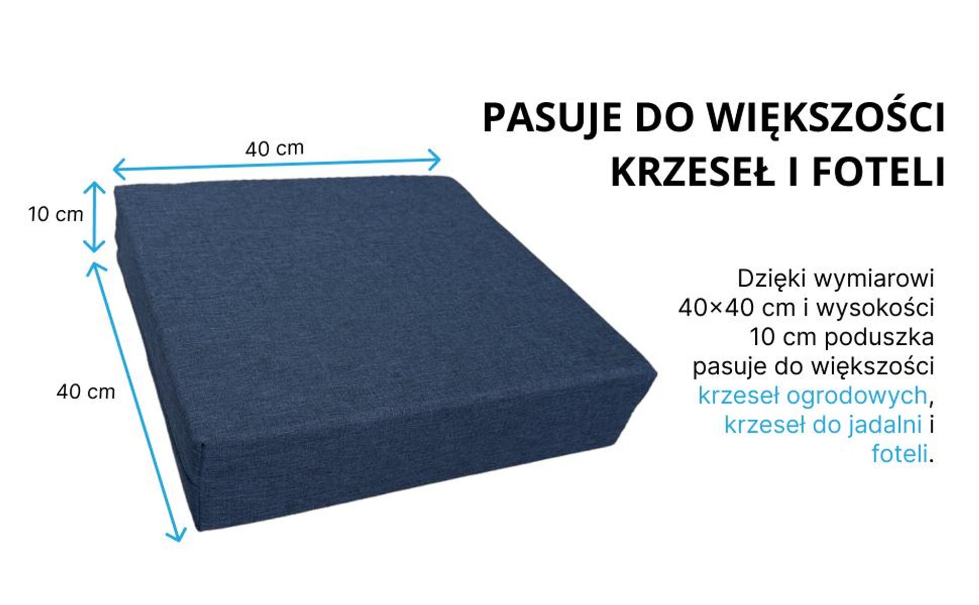 Ergonomiczna poduszka na siedzisko podkładka podwyższająca materiałowy pokrowiec gruba krzesła sofy