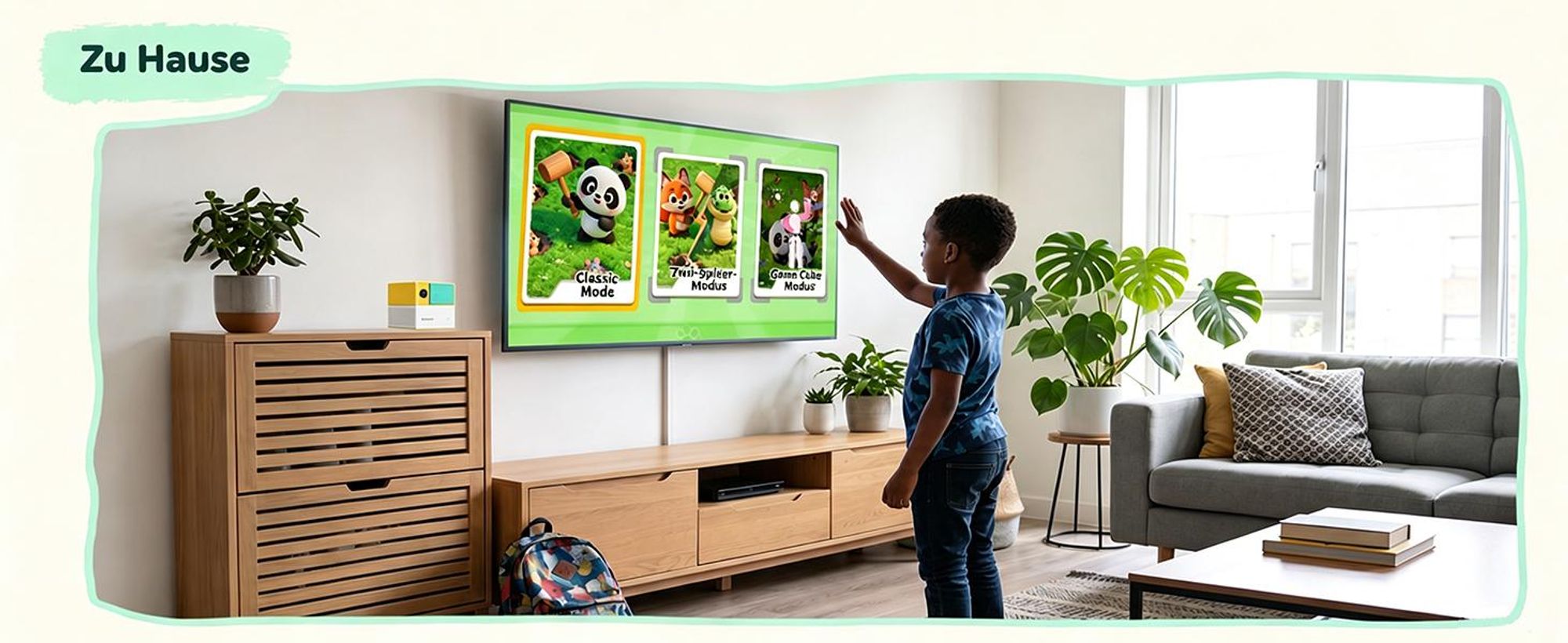 Blackview PlayPop 8 Spielkonsole für TV, 17-Punkt-KI-Tracking, ohne Controller, bis 4 Spieler, 6 Spielkategorien, HDMI, Geschenk für Kinder