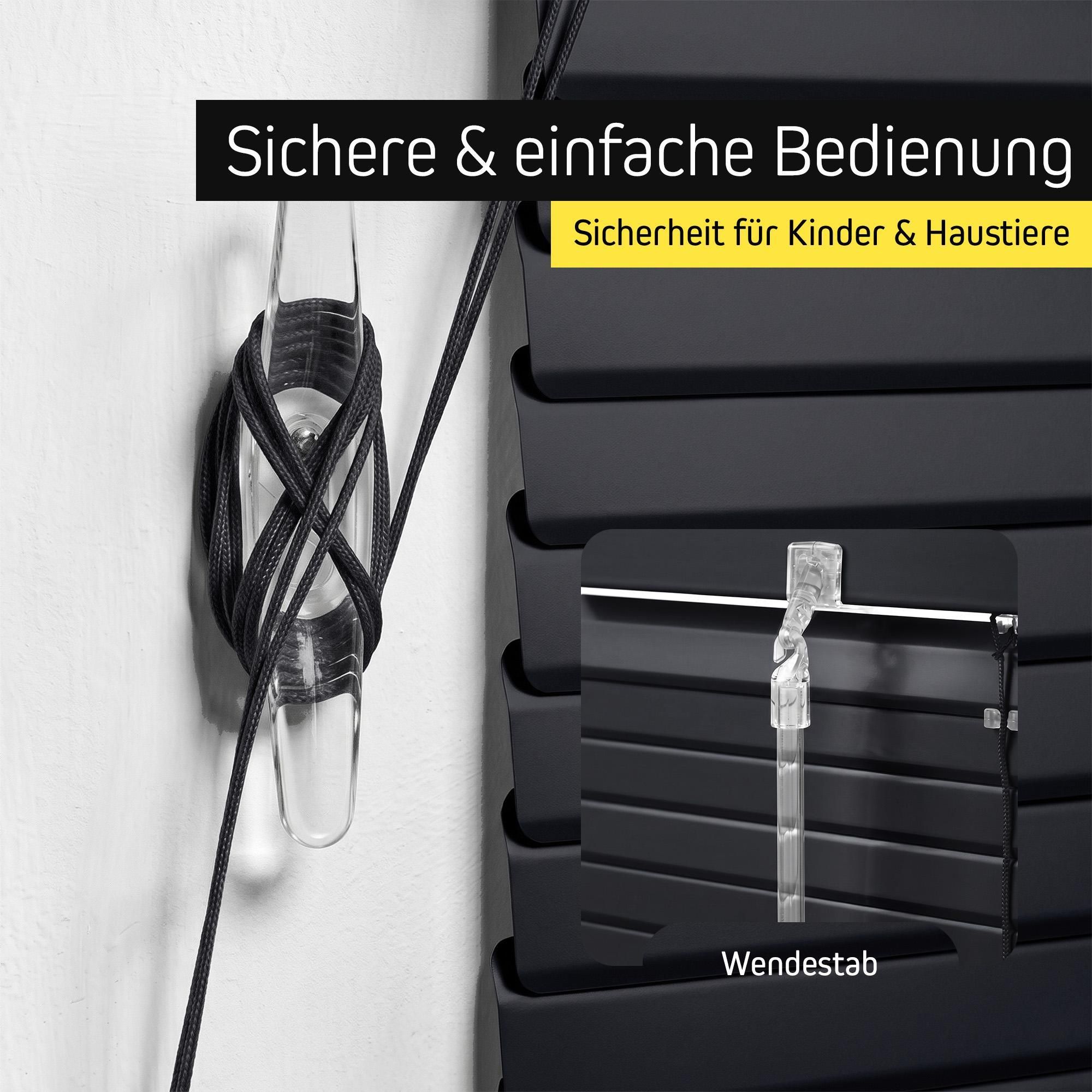LightLess Prime Aluminium-Jalousie, 25 mm, verdunkelnd, 60 x 200 cm, weiß matt ohne Bohren, L-Lamellen, Sichtschutz & Hitzeschutz, robust, feuchtraumgeeignet, einfache Montage Victoria M.