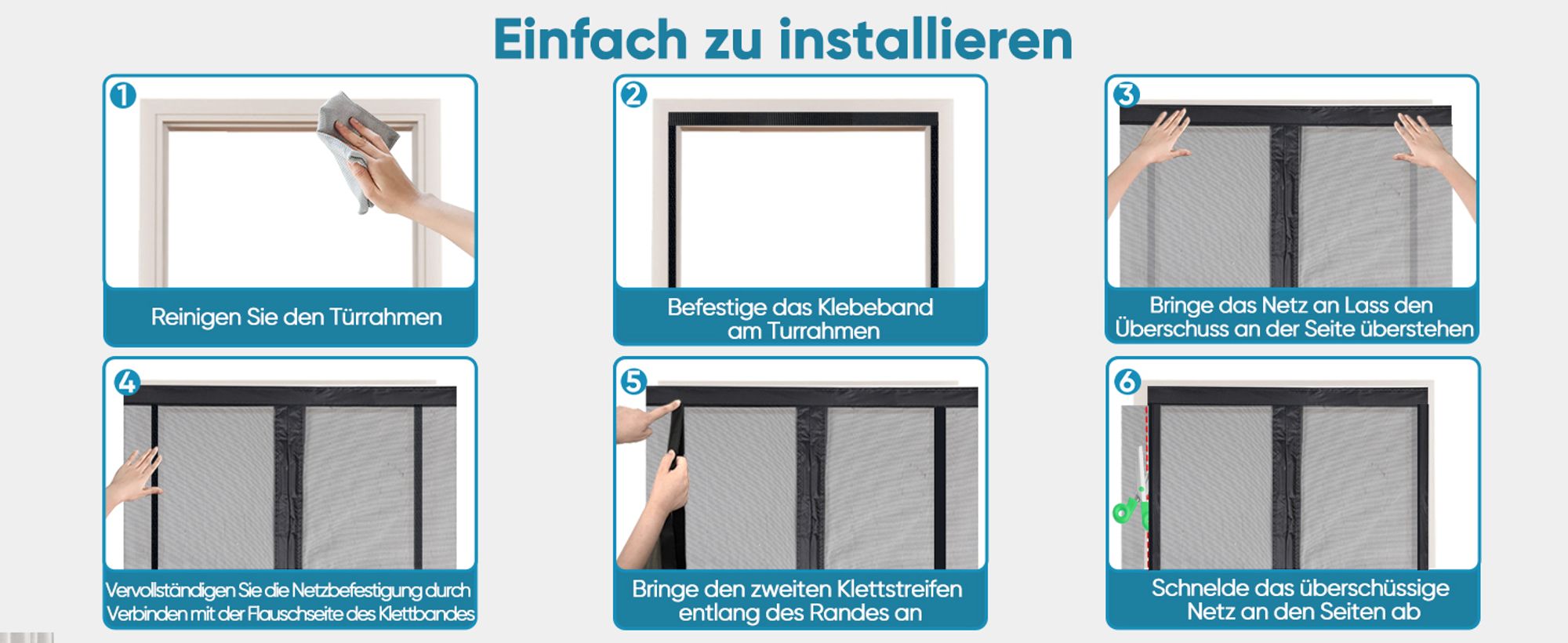 Sekey Magnet Insektenschutz 200x240cm,Flexible Breite,Zuschneidbares Fliegengitter Balkontür & Terrassentür,Kinderleichte Klebemontage Ohne Bohren