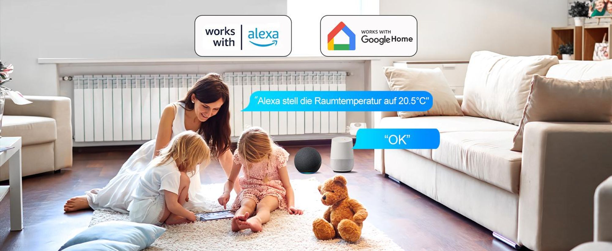 Salcar Smart Home Heizkörperthermostat WIFI Heizungsthermostat Lcd Thermostat Heizkörper