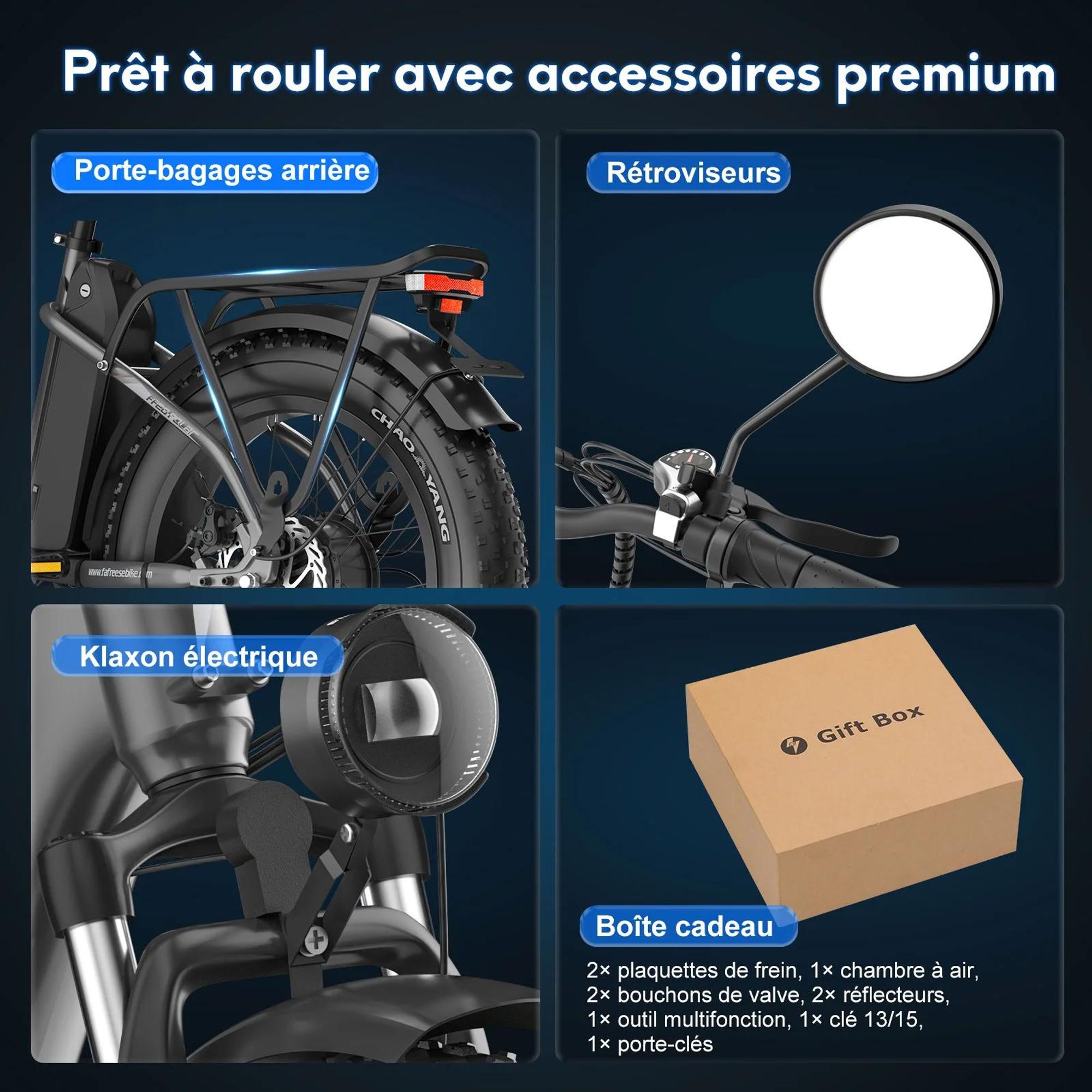 Vélo Électrique FAFREES FF20 Polar - Batterie 48V24Ah Pneus De 20 Pouces Frein à Disque Mécanique - Bleu
