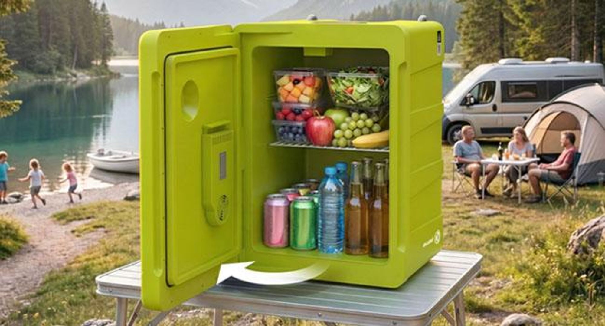 Peme Elektrische Kühlbox Essential 50L - Autokühlschrank Camping leise Trolley Wärmefunktion Minikühlschrank PKW LKW Reise Outdoor campingkühlschrank