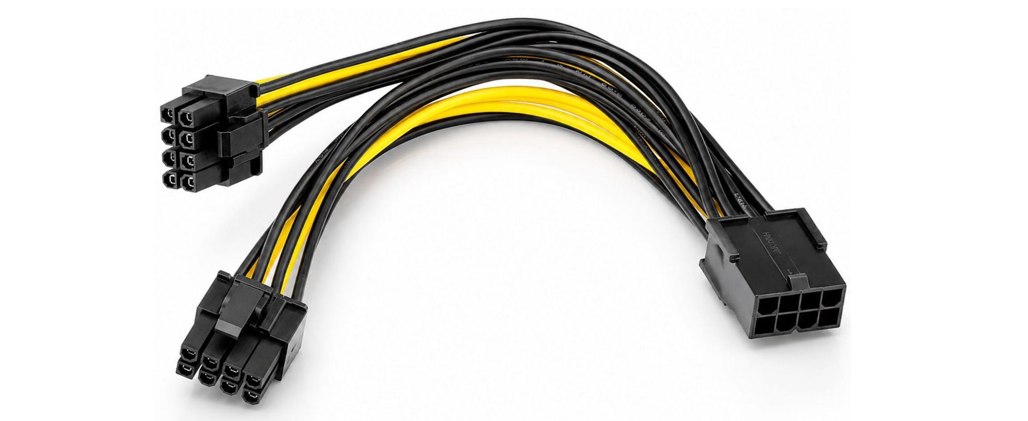 L28 8 pin PCIe auf 2x 8pin (6+2) Grafikkarte Stromkabel PCI-Express Adapter 25cm