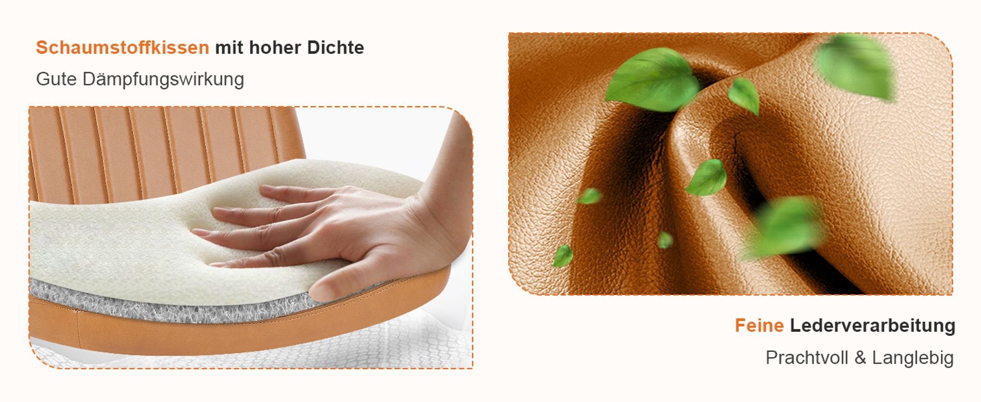 Sweetcrispy Bürostuhl Ohne Armlehne drehstuhl,Atmungsaktives und Bequemes Netzgewebe Criss Cross Chair, Verbreitertem  schneidersitz bürostuhl(Braun)