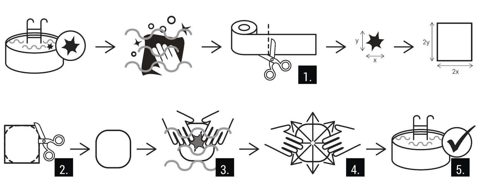 EMOS Pool-Reparaturband, transparentes Flickband 10 cm x 100 cm, für den Unterwassereinsatz geeignet, sehr stark haftend zum Abdichten, F6100