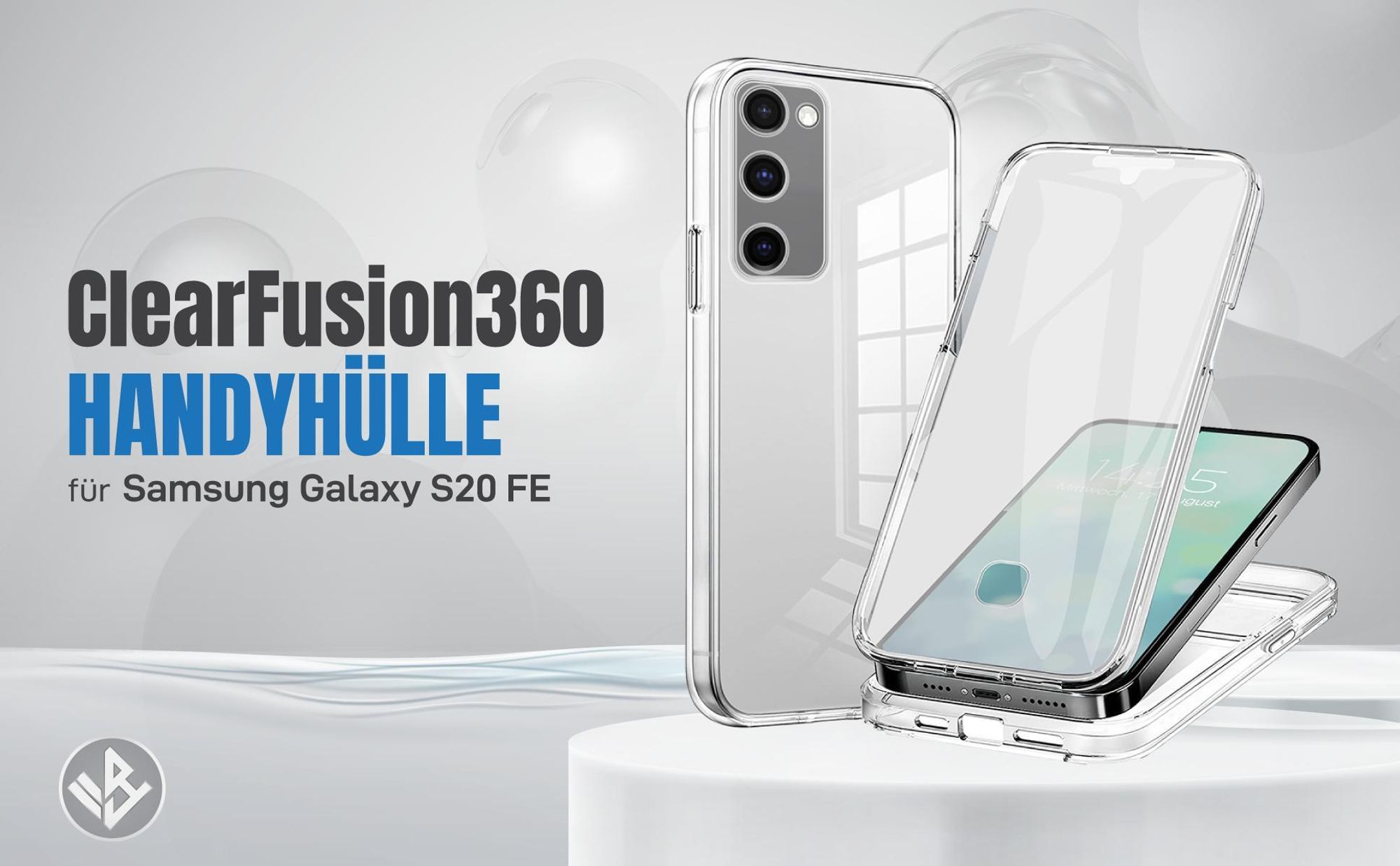 Transparente 360 Grad Hülle für Samsung Galaxy S20 FE mit Kameraschutz