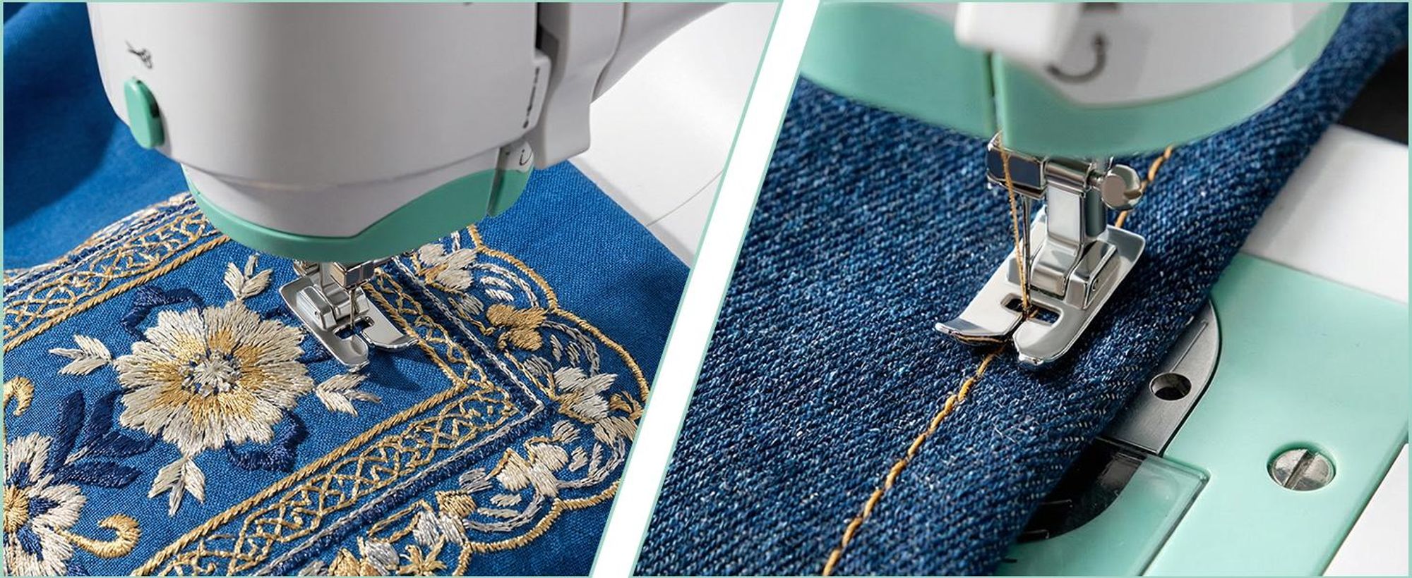 Nähmaschine, Haushaltsnähmaschine, Elektrische Nähmaschine, Strickmaschine, Handnähmaschine, 12 Stichprogrammen, mit Fußpedal, Nähset, für Nähanfänger