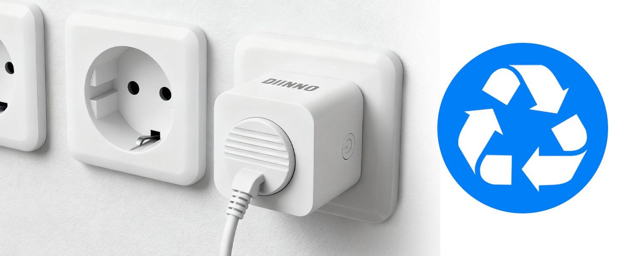 DIINNO Smart Steckdose WLAN mit Stromverbrauchsmessung, App-Steuerung und Timer
