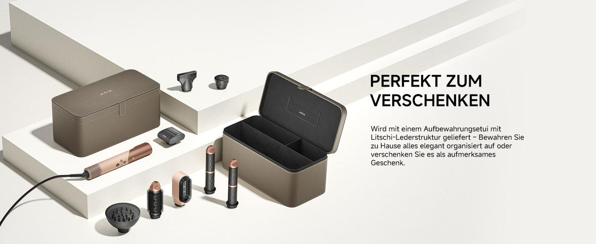 MOVA Master 10 3-in-1 Styler & Haartrockner, 110.000 U/Min Motor, Coanda-Effekt, 7 Aufsätze, Auto-Curling, Haarpflege-Kamm
