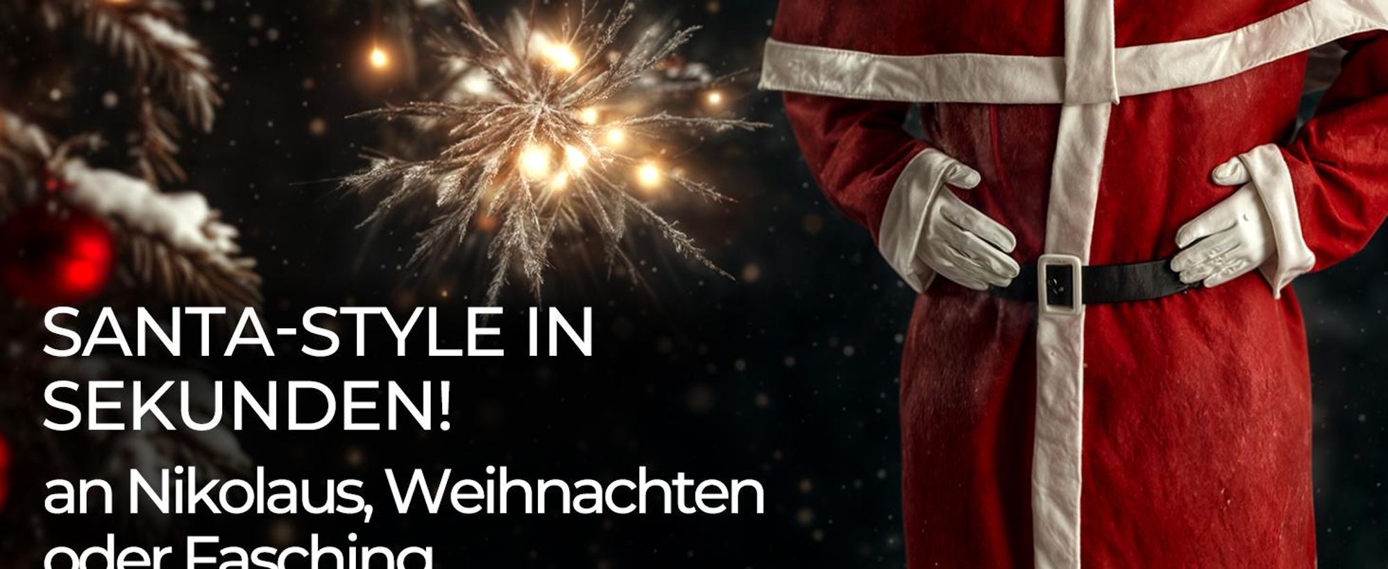 DETEX® Weihnachtsmann Kostüm 5-teilig Erwachsene, Einheitsgröße M-XXL