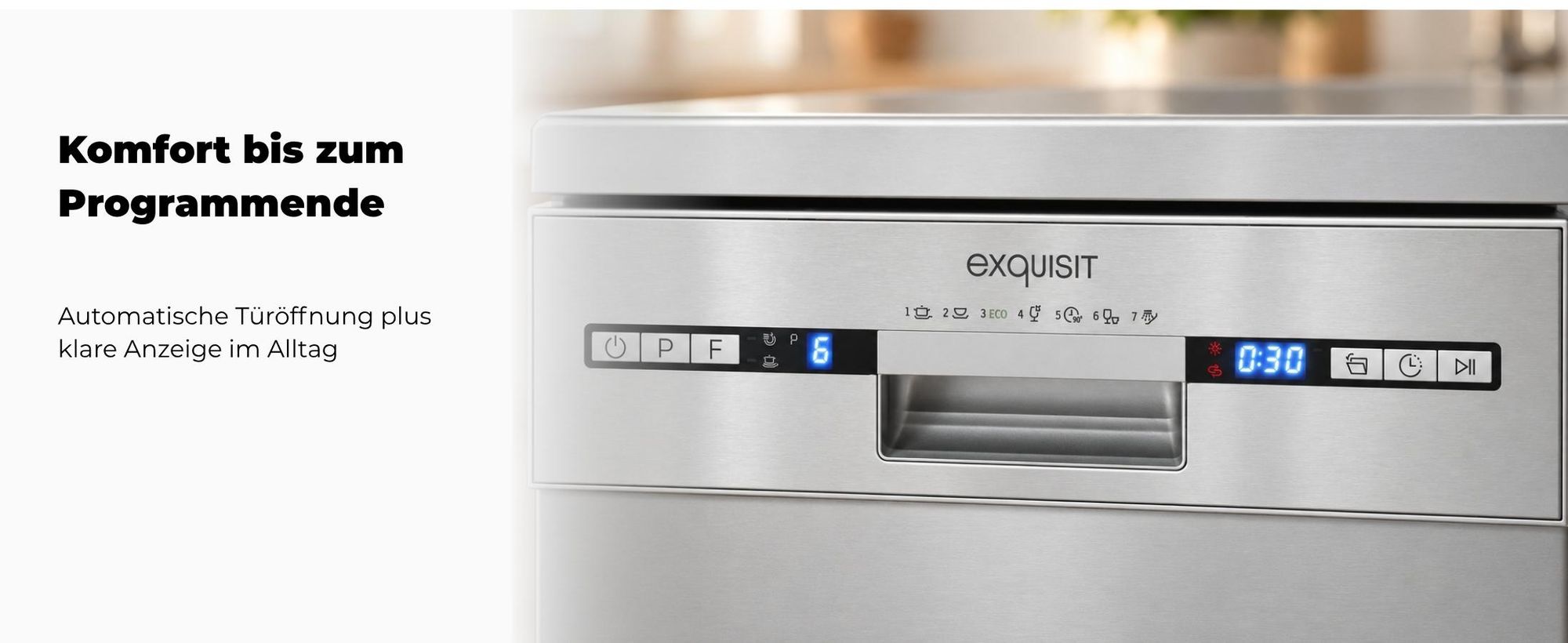 Geschirrspüler | GSP59310-031C silber | 10 Maßgedecke | 7 Programme | Startzeitverzögerung 0 bis 24 Std. | Energieklasse C | Silber