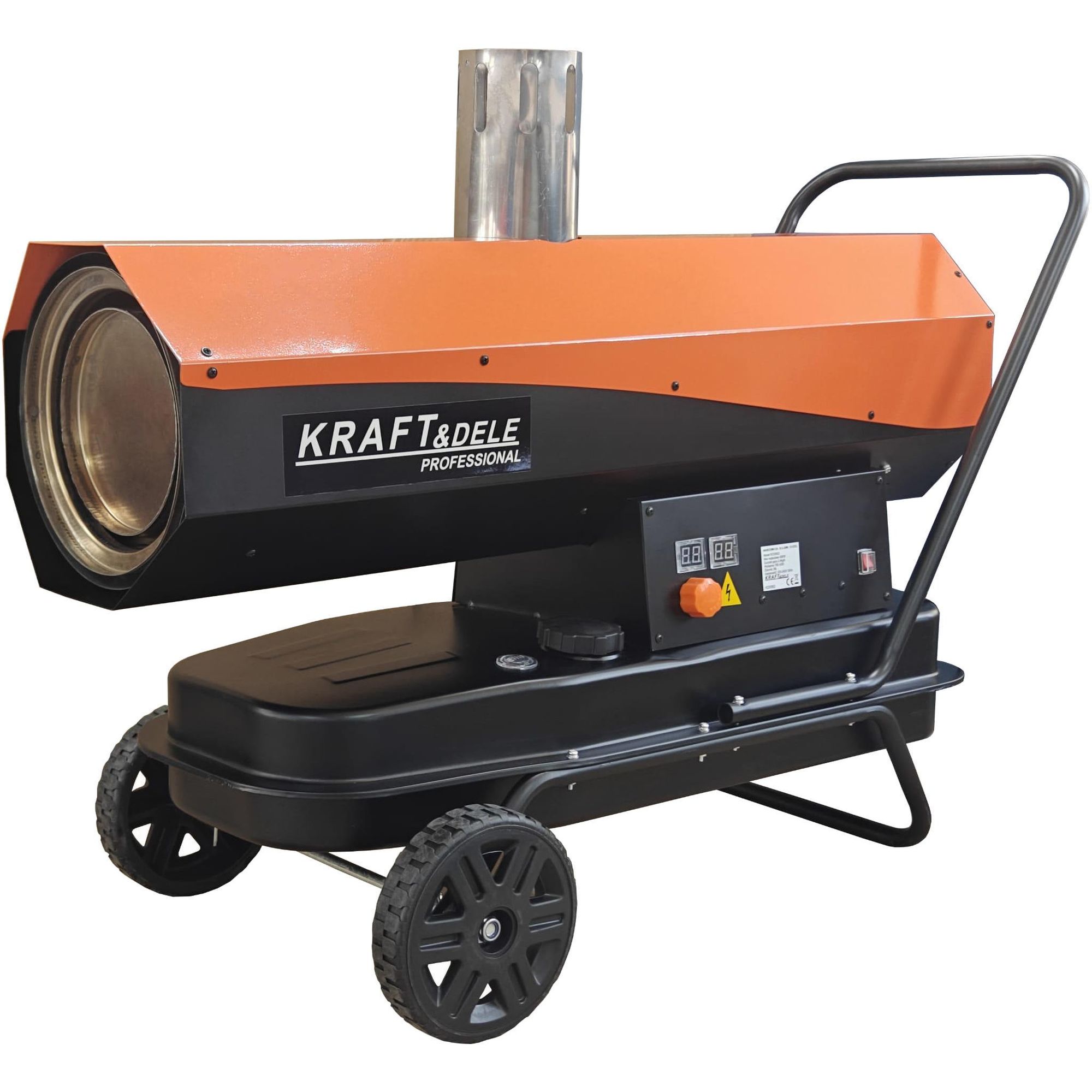 KRAFT&DELE | Heizkanone Dieselheizgebläse Dieselheizer, 40kW, Diesel betriebener, Heißluftgenerator, Heizgerät, Bauheizer Heizer, Überhitzungsschutz, mit Rädern und Thermostat