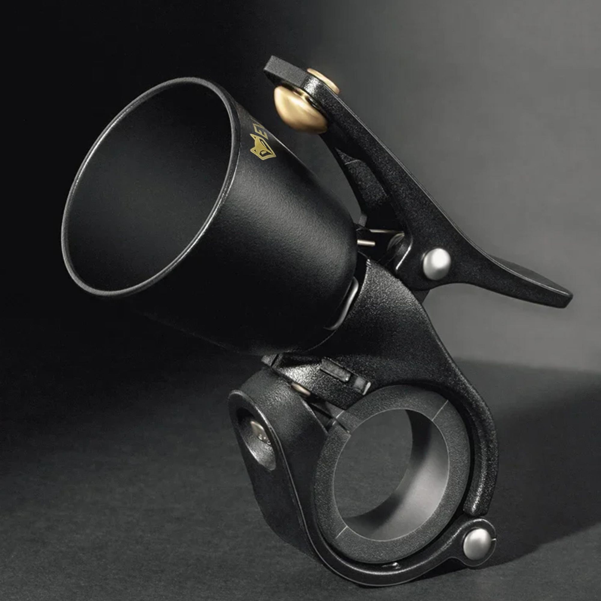Fahrradklingel Laut 100dB für Fahrrad & E-Roller, Universelle Lenkerhalterung 21-31,8mm, Wasserdicht & Robust, Schwarz Matt, EVI BIKE BikeBell