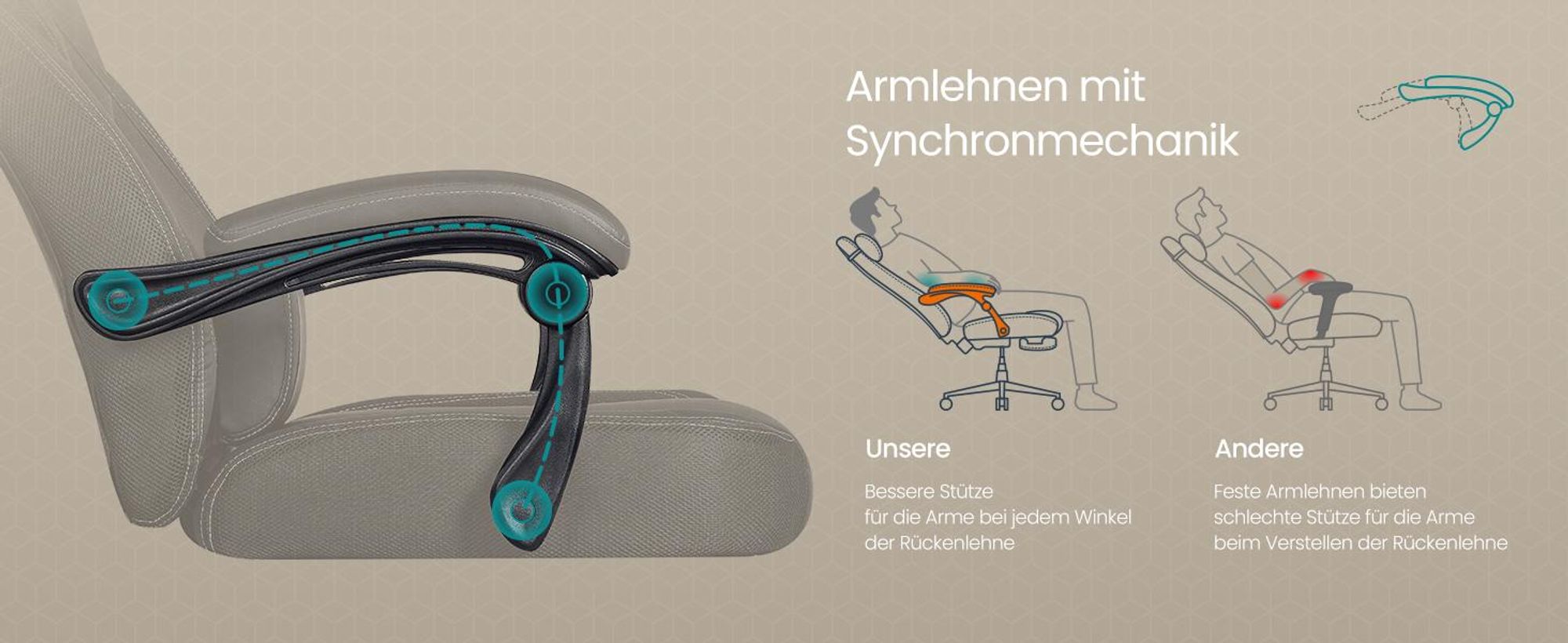 SONGMICS Gaming-Stuhl, Bürostuhl, höhenverstellbar, Schwarz