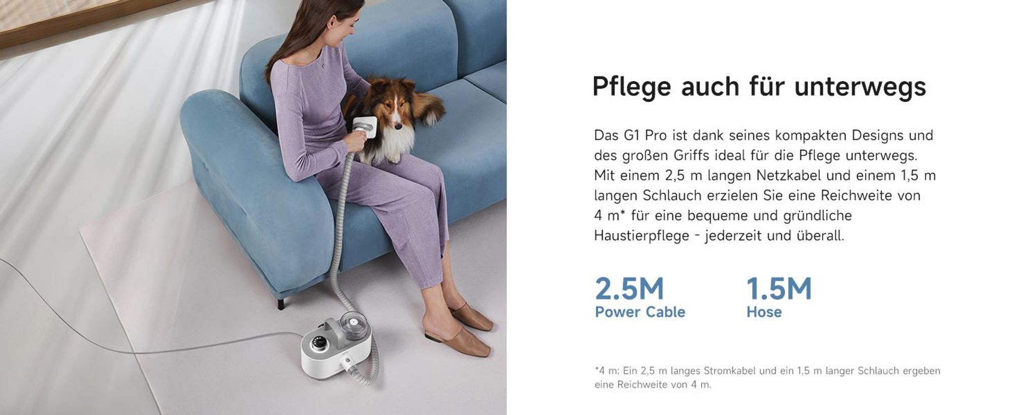 MOVA G1 Pro 7-in-1 Haustier-Pflegeset mit Staubsauger – Hund & Katzen Fellpflege, Haarschneider, Bürste & Leiser Staubsauger, 11 kPa, 4 Stufen