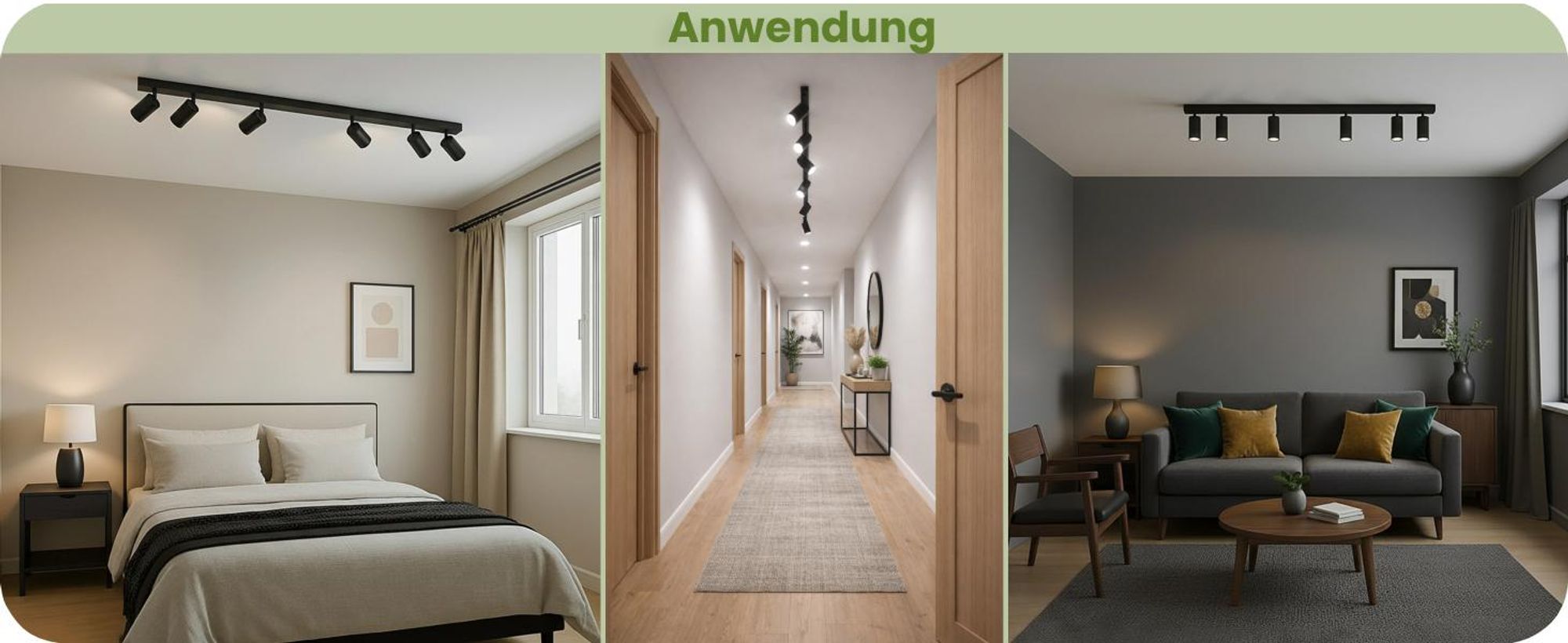 LUMILED Deckenleuchte Deckenspot GU10 Fassung Deckenstrahler 6-flammiger Spot Spotlampe Decke Spotleuchte Deckenlampe Spots schwenkbar drehbar 230V