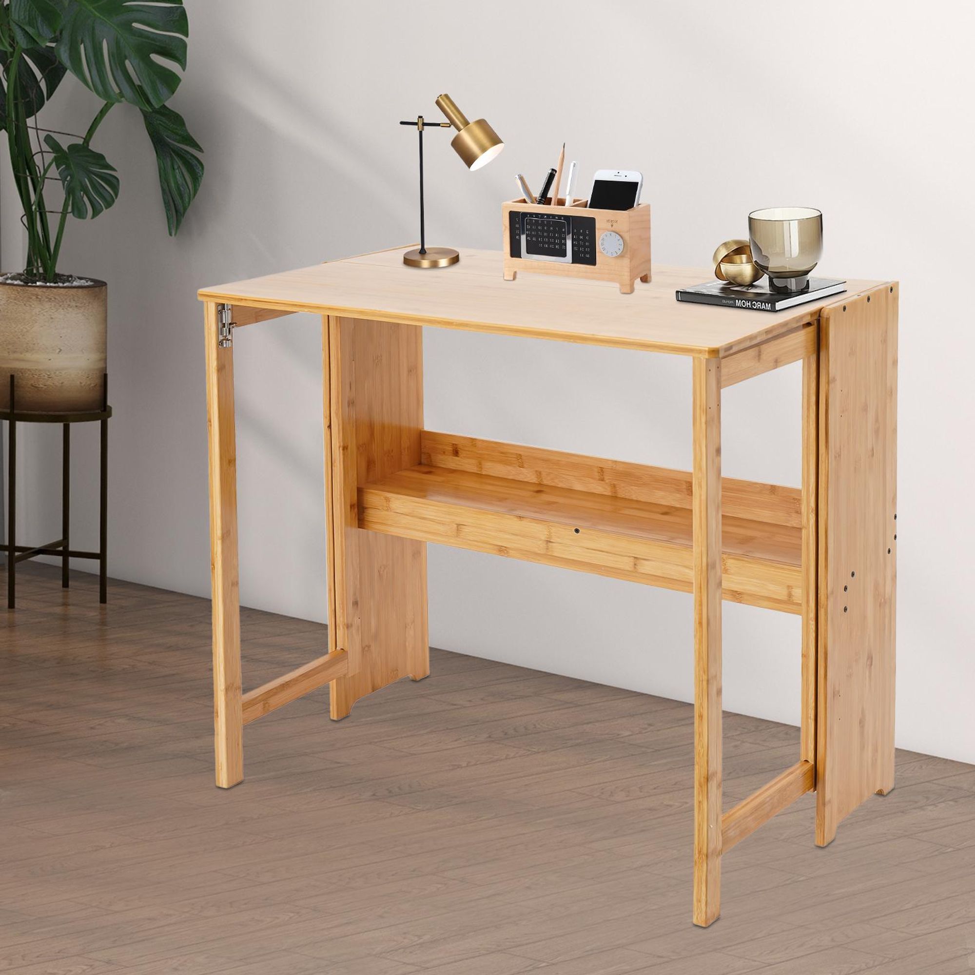 Kleiner Klapptisch, Heimbüro-Klapptisch, Faltbarer Kompaktschreibtisch für Wohnzimmer, Schlafzimmer