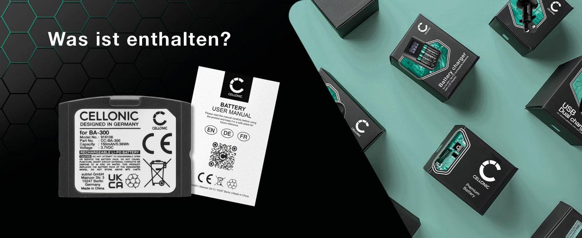 CELLONIC 1x Akku für Headset Kompatibel mit Sennheiser RI 840 (Set 840 TV), RR 4200 (RS 4200 II), RR 4200, BA 300 - (150mAh, 3.7V)