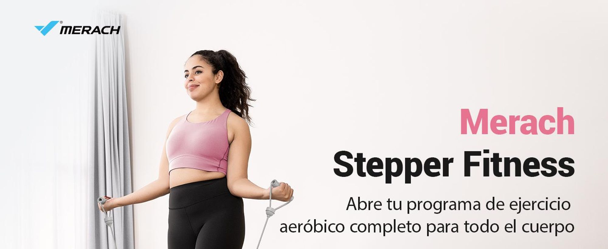 Stepper 2 en 1 MERACH con aplicación, zancada ajustable hasta 35 cm, pantalla LCD y motor silencioso. Máquina de escalones para uso doméstico, con capacidad de soporte de hasta 150 kg