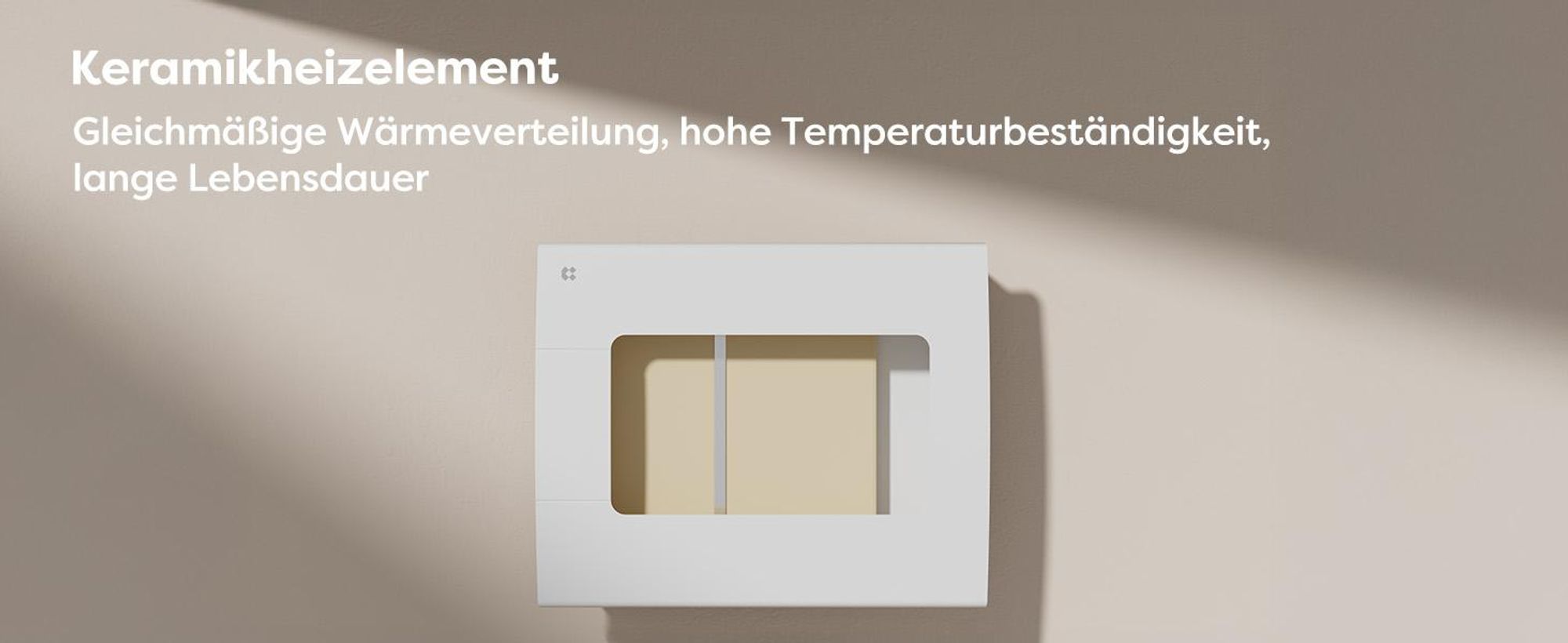 CIARRA Elektro-Heizkörper Keramik-heizkörper Heizung Thermostat mit PID 1000 W 10 m² CBHT10E