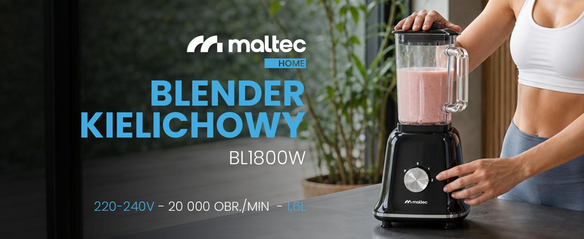 MalTec Blender Kielichowy BL1800W + akcesoria