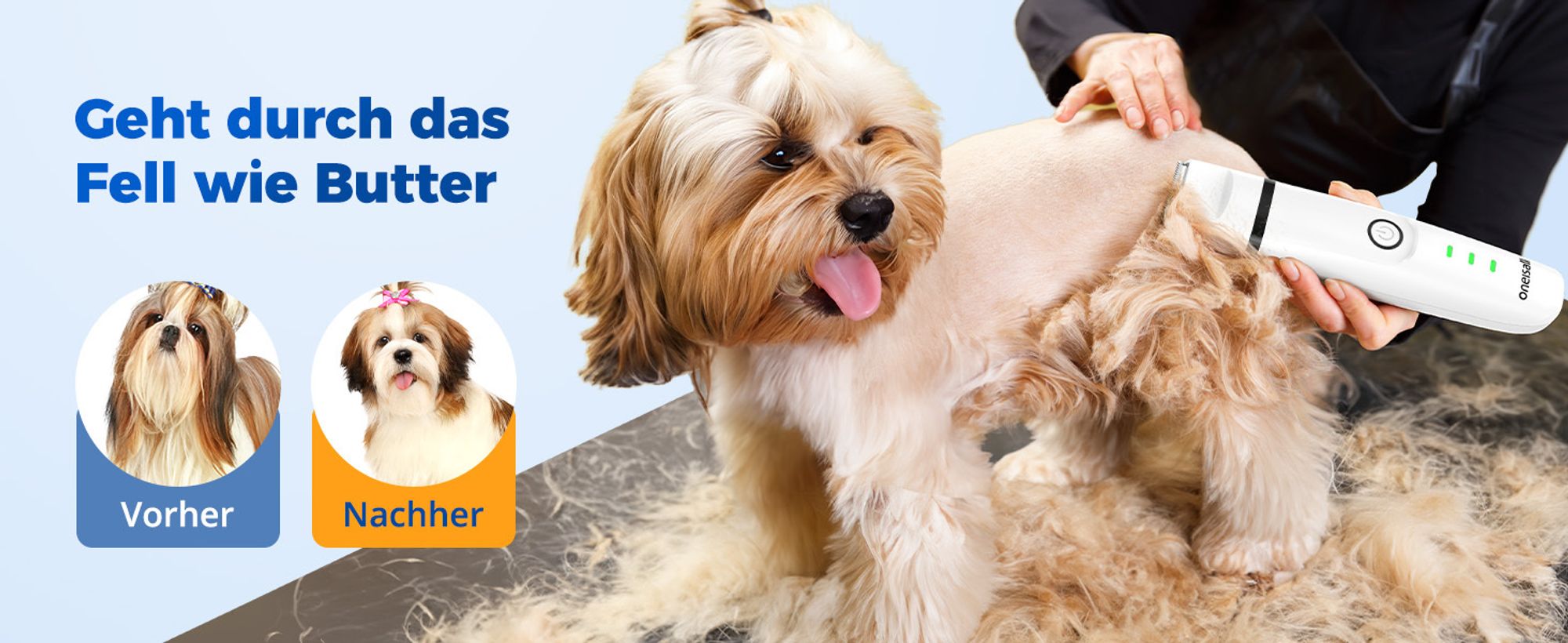 Oneisall – 4 in 1 Schermaschinen N12 für Hunde und Katzen
