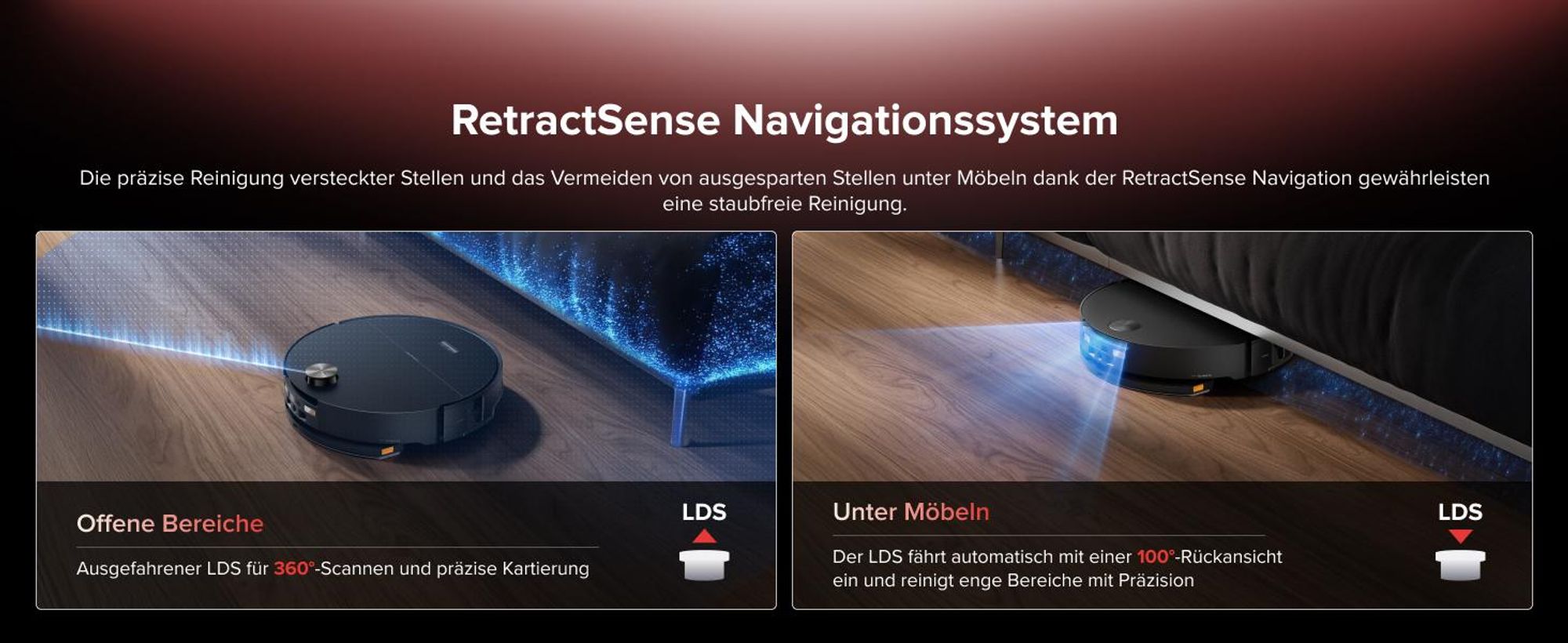 Roborock Saros 20 Sonic Staubsauger Roboter, 36.000 Pa Saugroboter mit Wischfunktion, Dual Anti-Tangle System, 7,98cm Ultra-Slim Design (Schwarz)