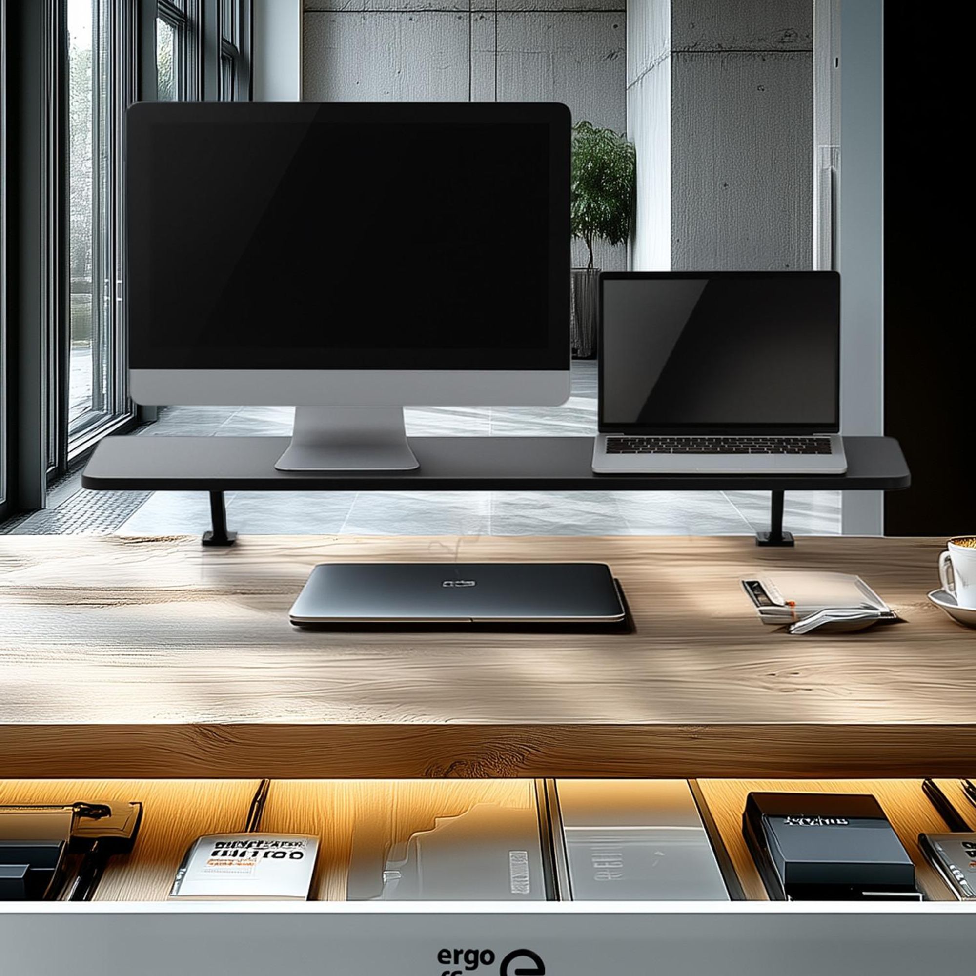 Maclean Monitor shelf desk mount Ergo Office ER-40