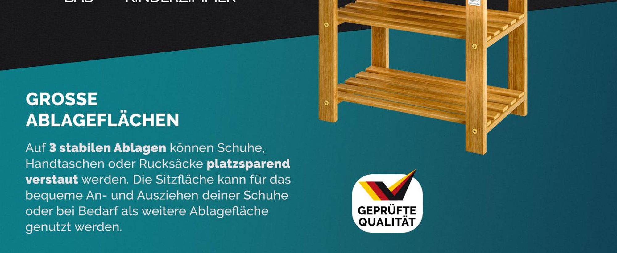 CASARIA® Schuhregal mit Sitzfläche Holz Massiv 160kg Belastbarkeit FSC®-Zertifiziert Akazie 3 Ebenen Flur Bad Schuhbank Sitzbank Schuhschrank Braun