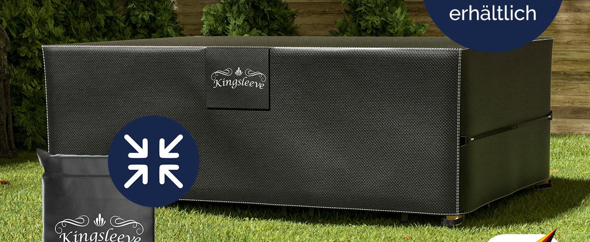 Kingsleeve® Abdeckung Gartenmöbel 180x120x74cm Wasserdicht Winterfest Abdeckplane Balkonmöbel Set Schutzhülle Abdeckhaube Gartentisch Gartenlounge