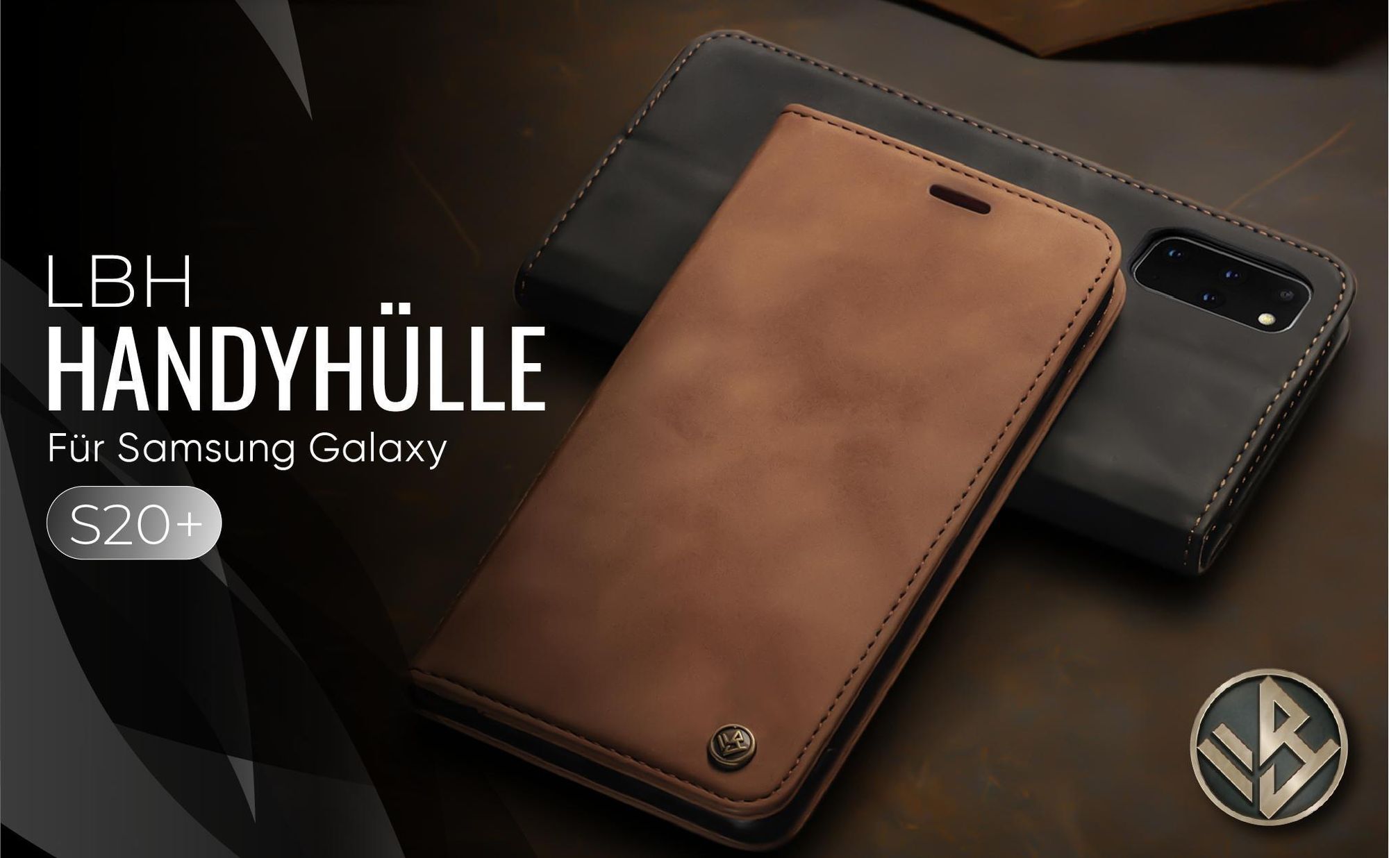 Hochwertige Klapphülle für Samsung Galaxy S20+ im klassischen Design