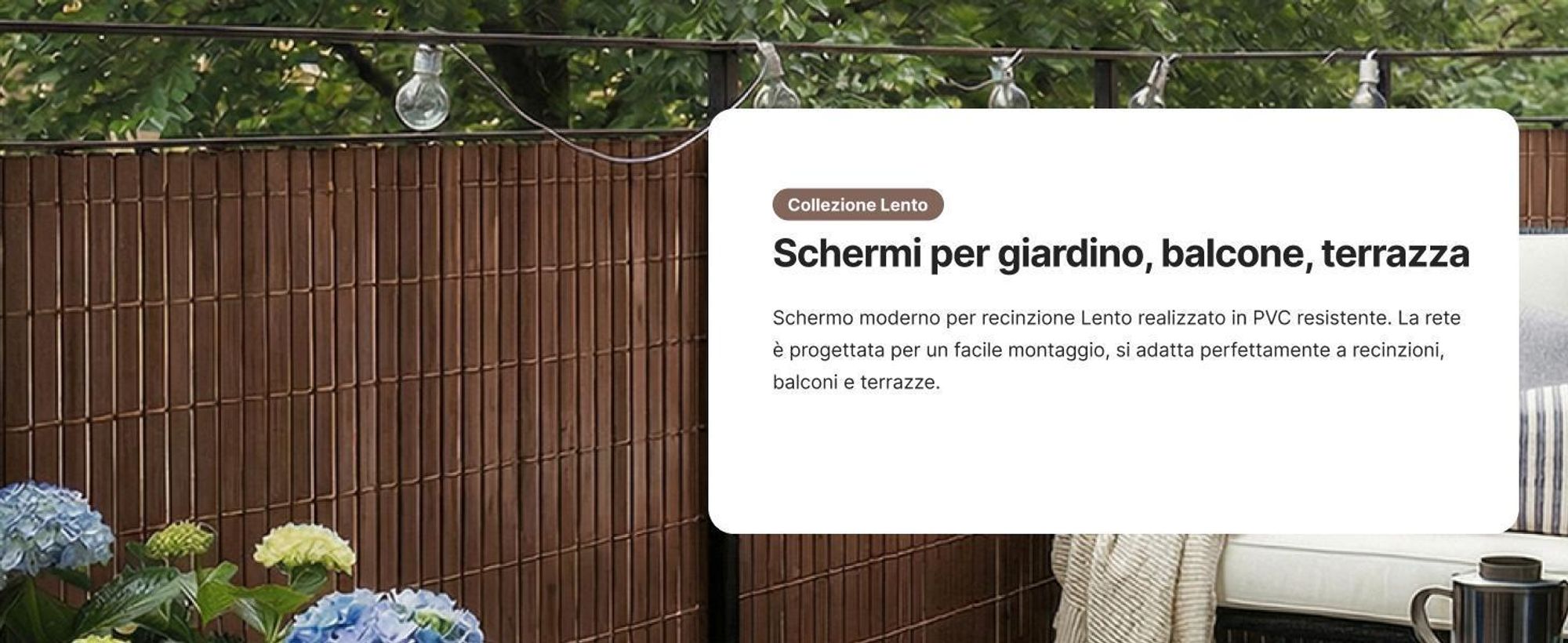 Schermo per balcone, terrazza, giardino, in PVC, Mazovia 100x300 cm, marrone, resistente al vento, agli agenti atmosferici e ai raggi UV, tappeto schermante per tutto l'anno