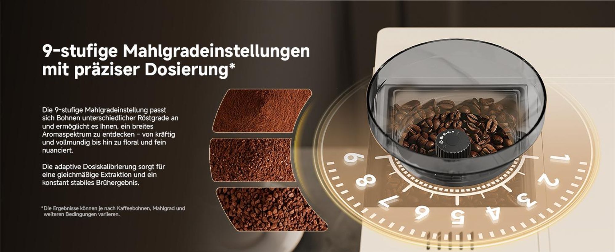 Dreame Ecceluxe™ Master FCM60 Espressomaschine,Intelligentes Mahlwerk,19 Bar,6 Getränke,92 °C Extraktion,abnehmbare Brüheinheit,Selbstreinigend,Creme