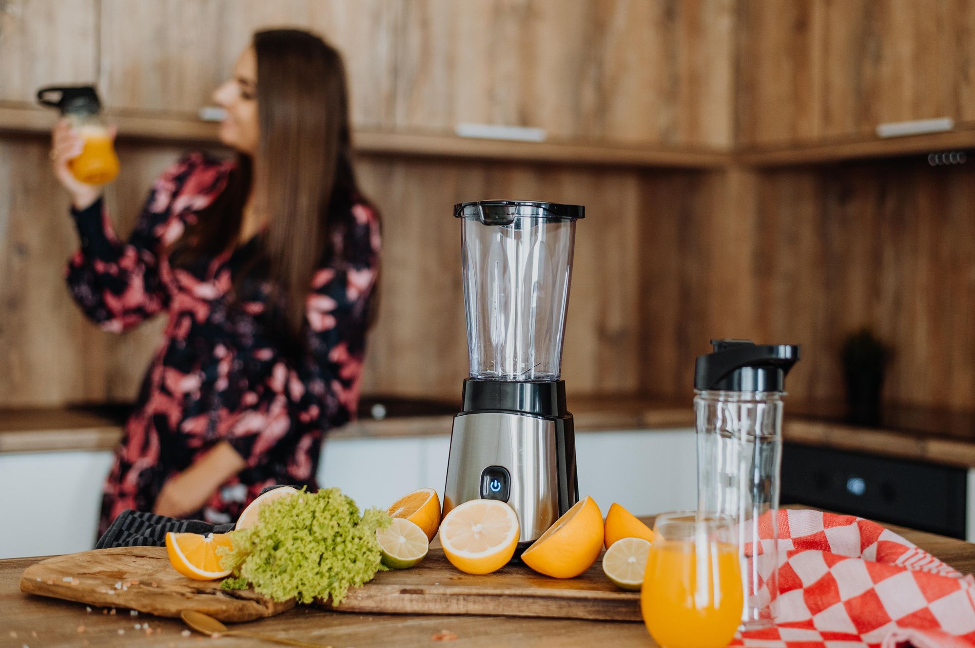 LEHMANN Frullatore Elettrico 1L, Smoothie Maker con 2 Bottiglie Portatili 570 ml e 400 ml, Senza BPA, 1200W