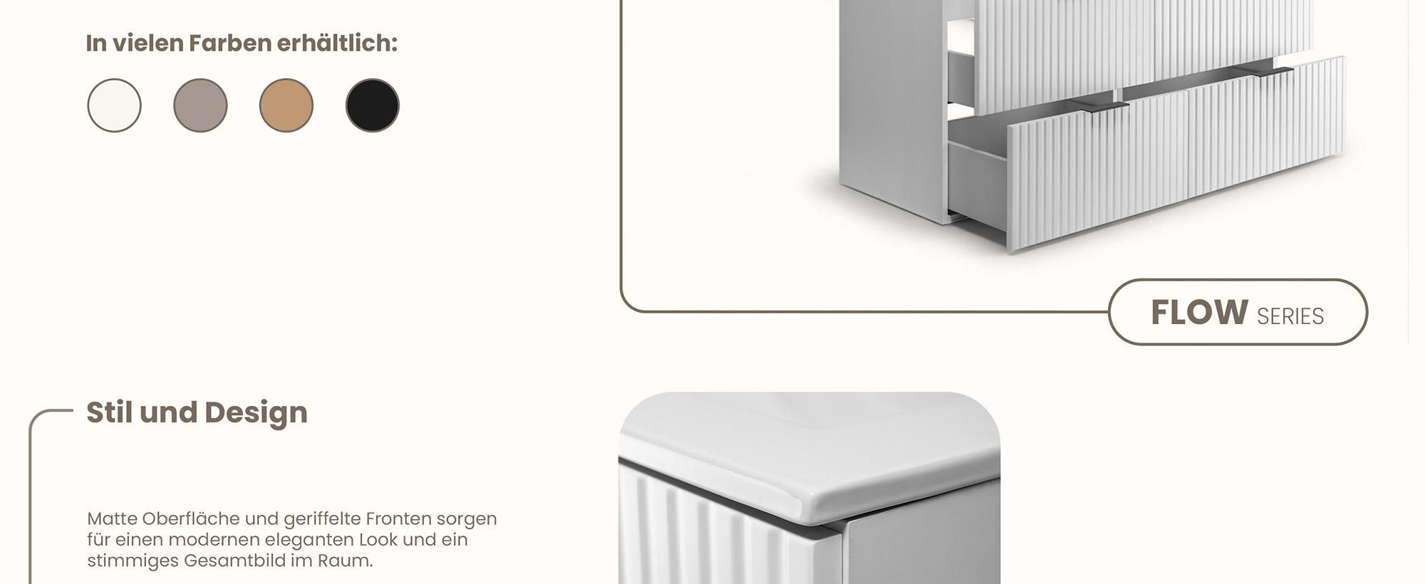 Badmöbel, Waschbeckenunterschrank, Badezimmerschränke, RODAN, Badschrank, Waschbecken, Bad