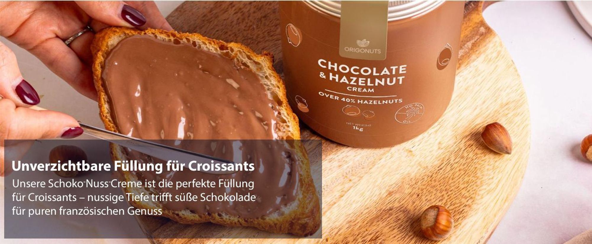 ORIGONUTS, Haselnuss Creme Nuss Kakao, Aufstrich Schokoladenaufstrich, 500 g